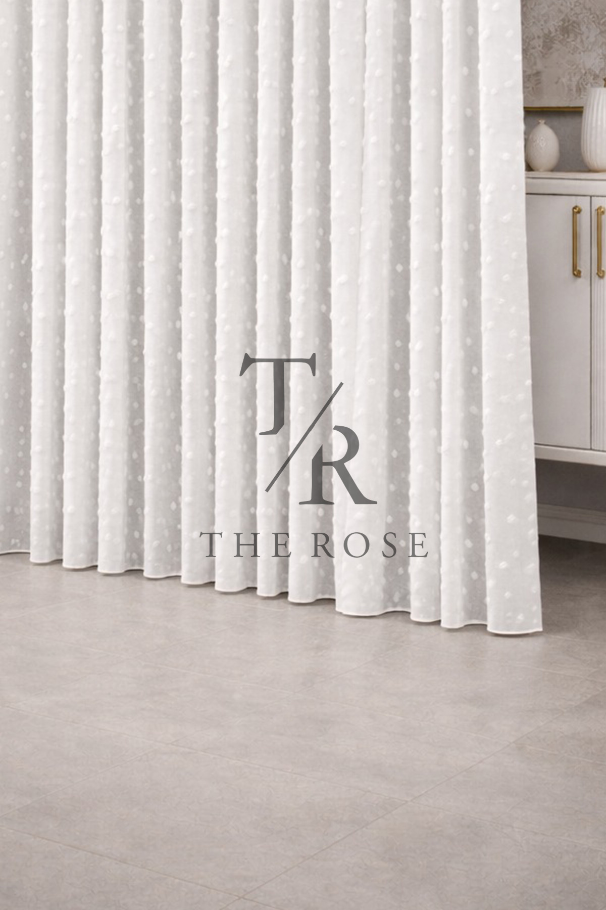 The Rose Beyaz Püsküllü Sık Pileli Tül Perde Puffy Ponponlu Çocuk Odası Salon Tül Perde fotoğrafı 3 (önizleme)
