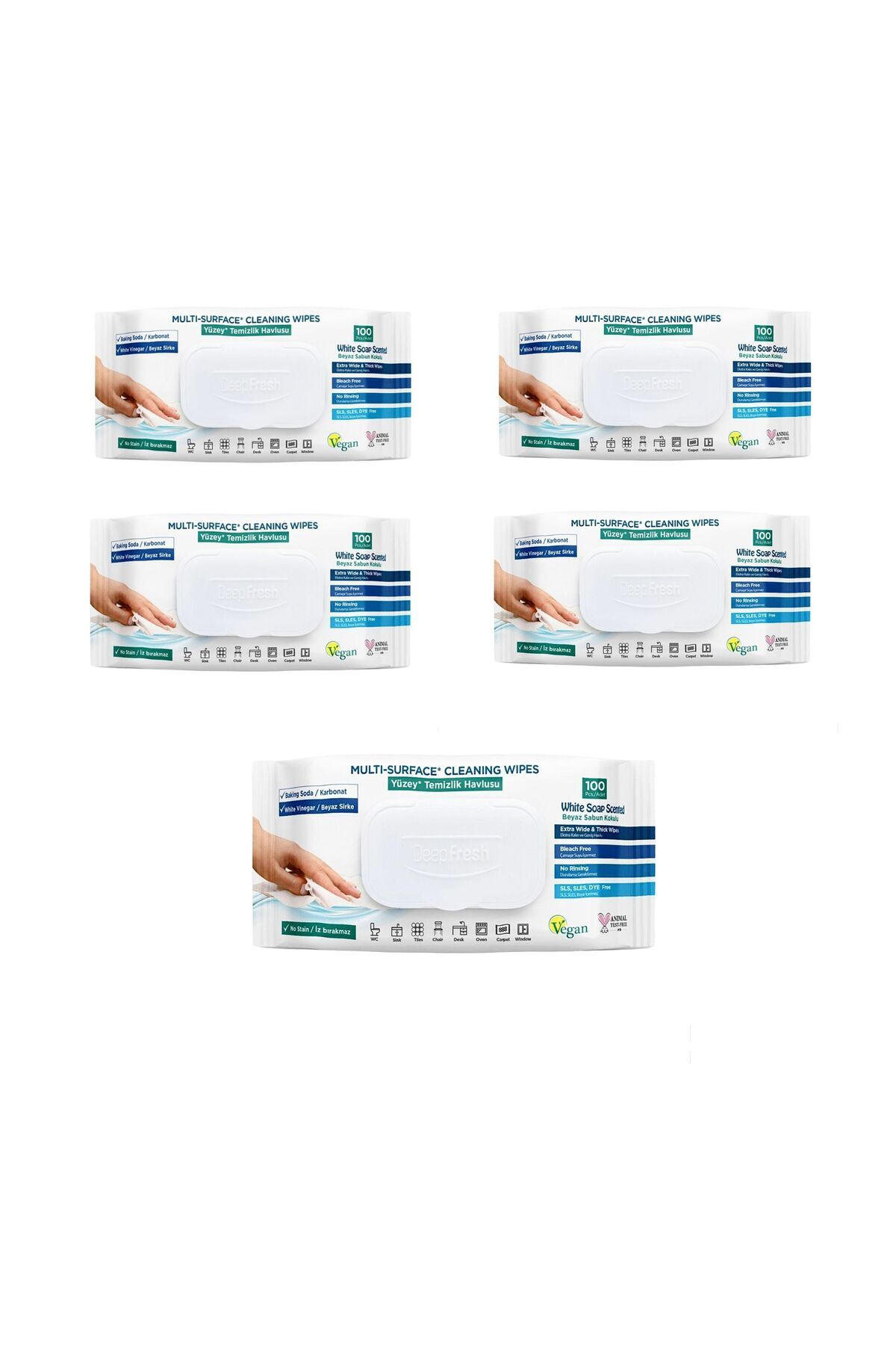 Deep Fresh Servetele pentru multisuprafete cu bicarbonat si oțet - 100 buc x ...