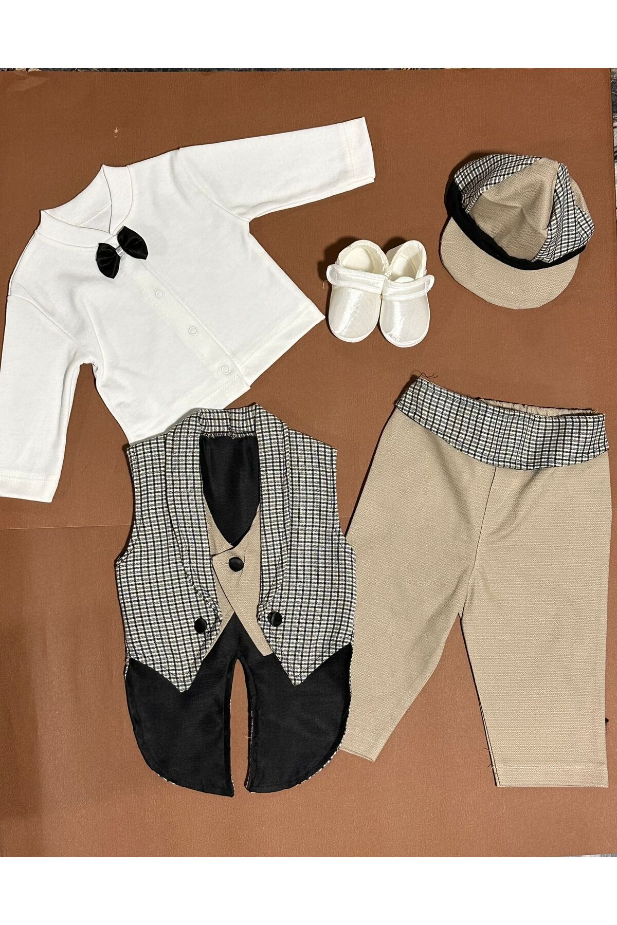 Harry&Millie Erkek bebek yelekli takım mevlüt seti erkek bebek hediye seti fotoğrafı 2 (önizleme)