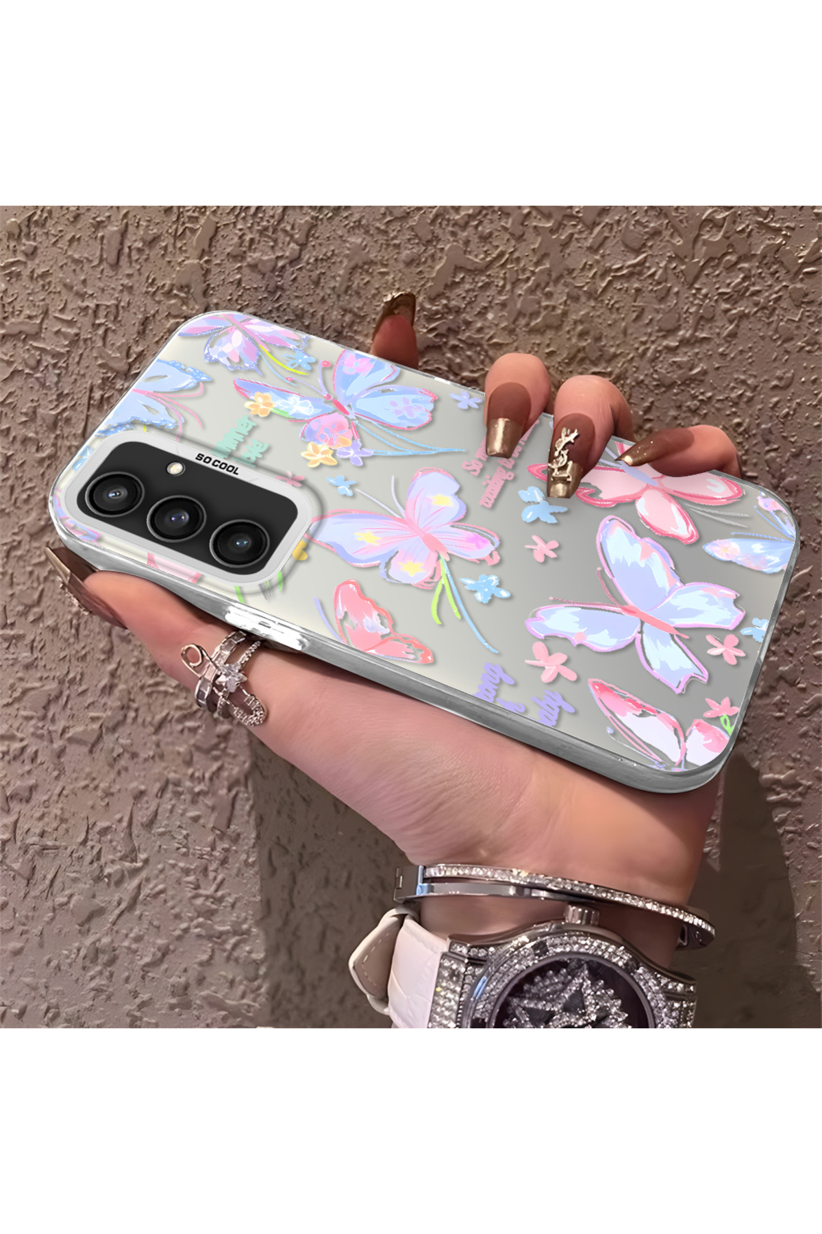 Samsung Galaxy S23 Fe Compatible Phone Case strawberry Anti-shock Camera Anti-fall