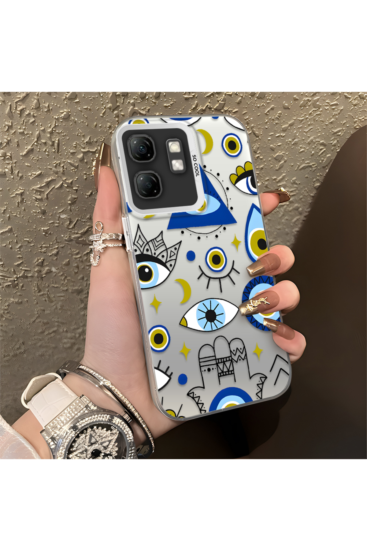 Infinix Smart 9 Compatible Case Stars Hard shell Anti-fall Phone Case