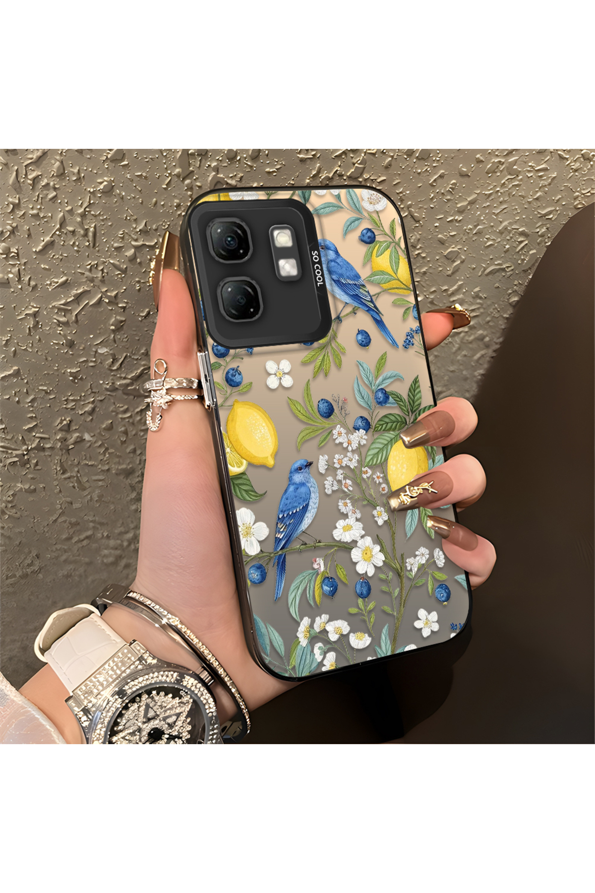 Infinix Smart 9 Compatible Case Anti-shock Anti-shock Beautiful Bird Phone Case