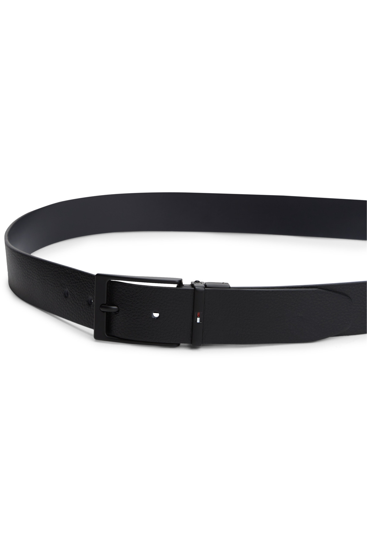 تامی هیلفیگر کمربند چرمی مشکی مردانه Layton Rev 3.5