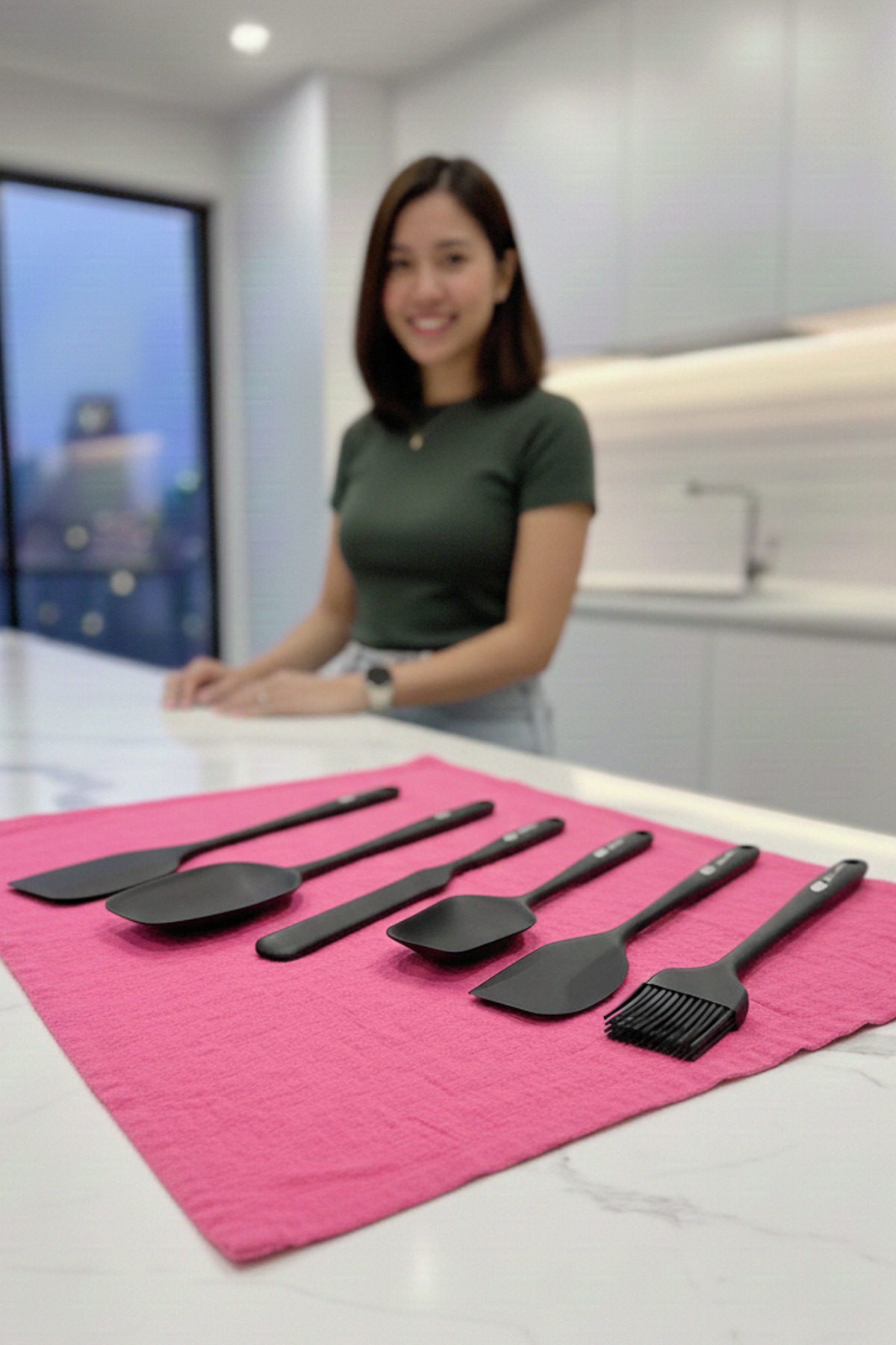 6 PIECE SILICONE SET COLORED