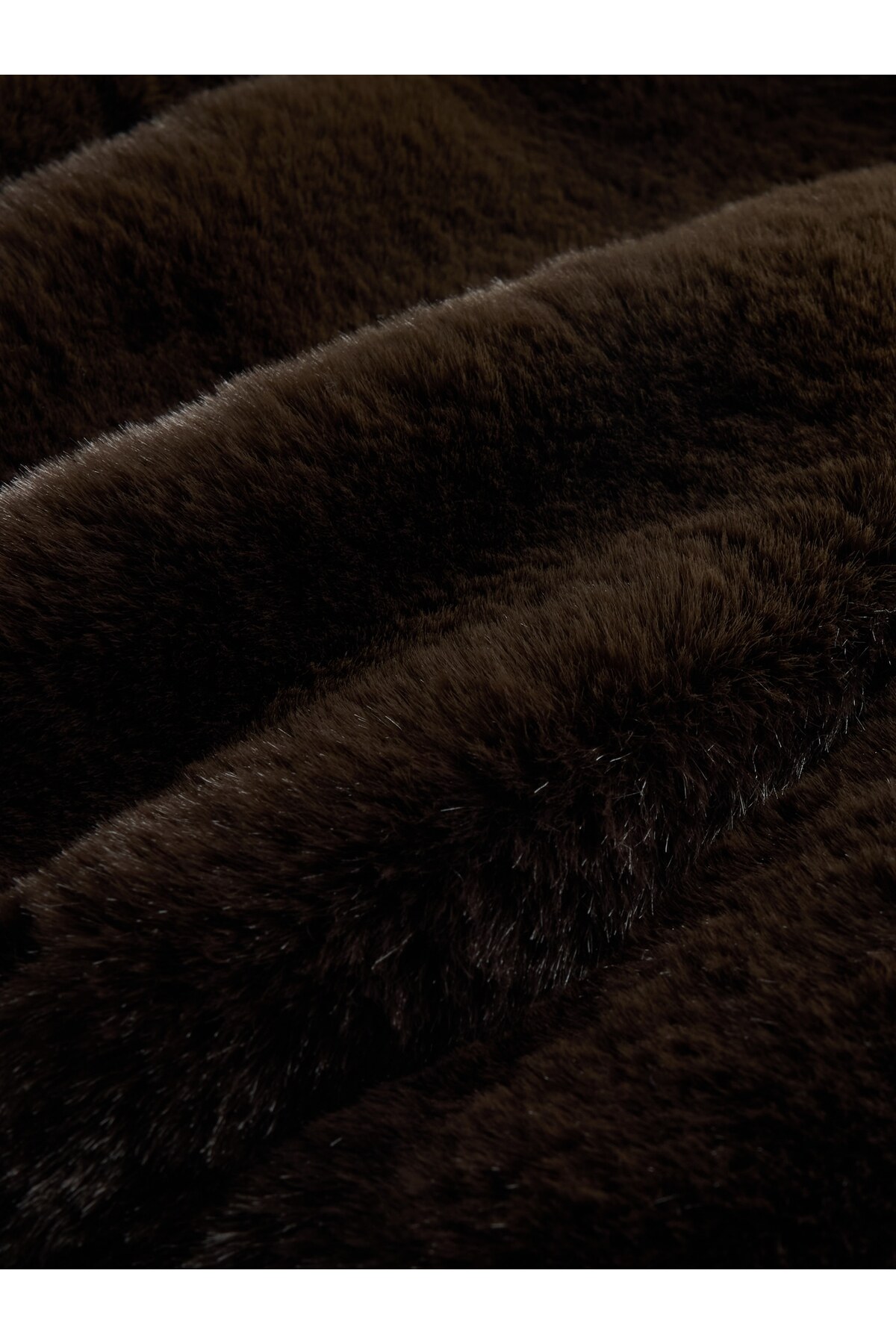 GAP  Kadın Koyu Kahverengi Faux-Fur Bomber Ceket - Görsel 3