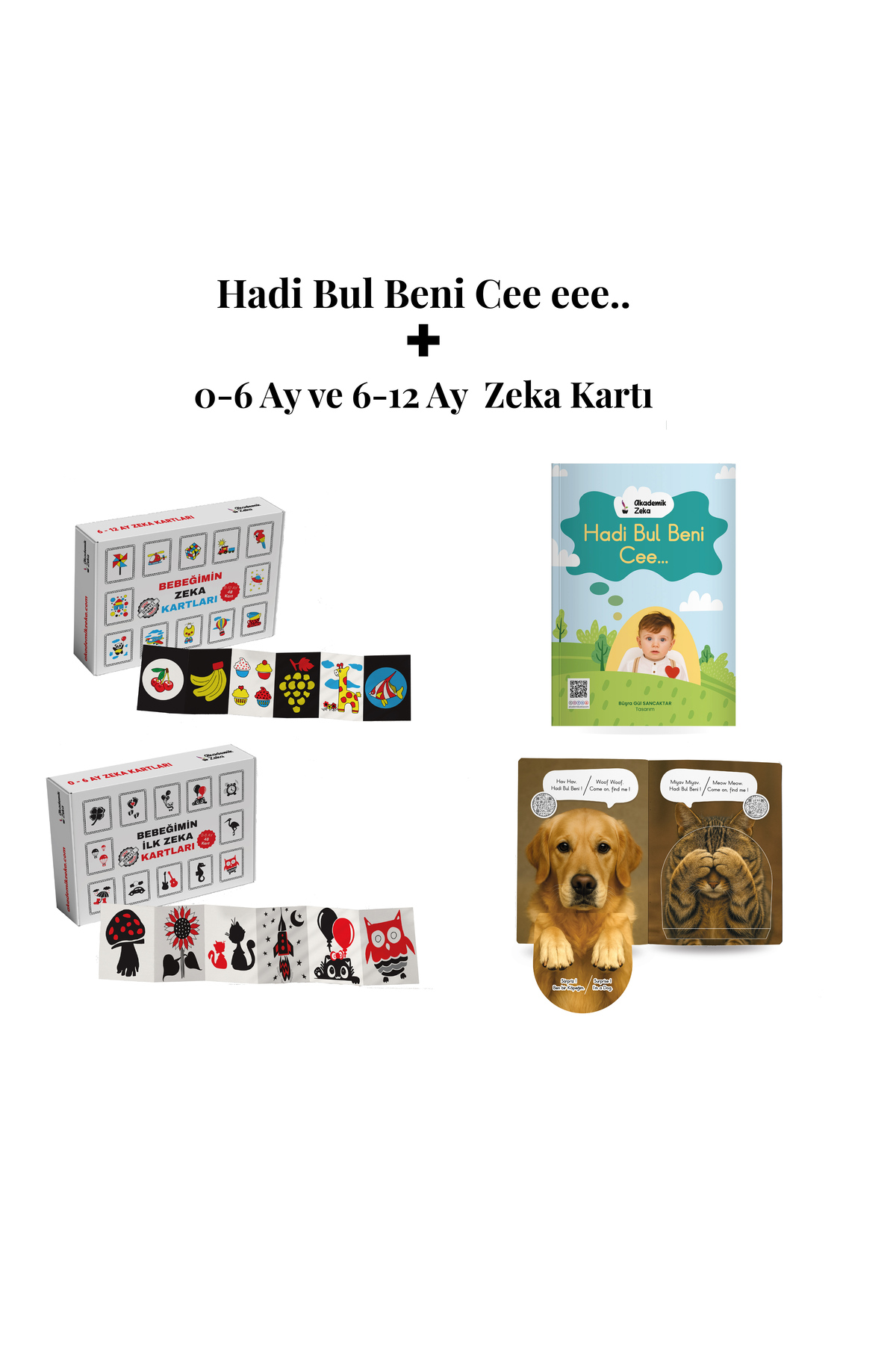 akademik zeka Hadi Bul Beni Cee eee Türkçe & İngilizce Sesli Yönerge - 0-6 ay ve 6-12 ay zeka kartları fotoğrafı 2 (önizleme)