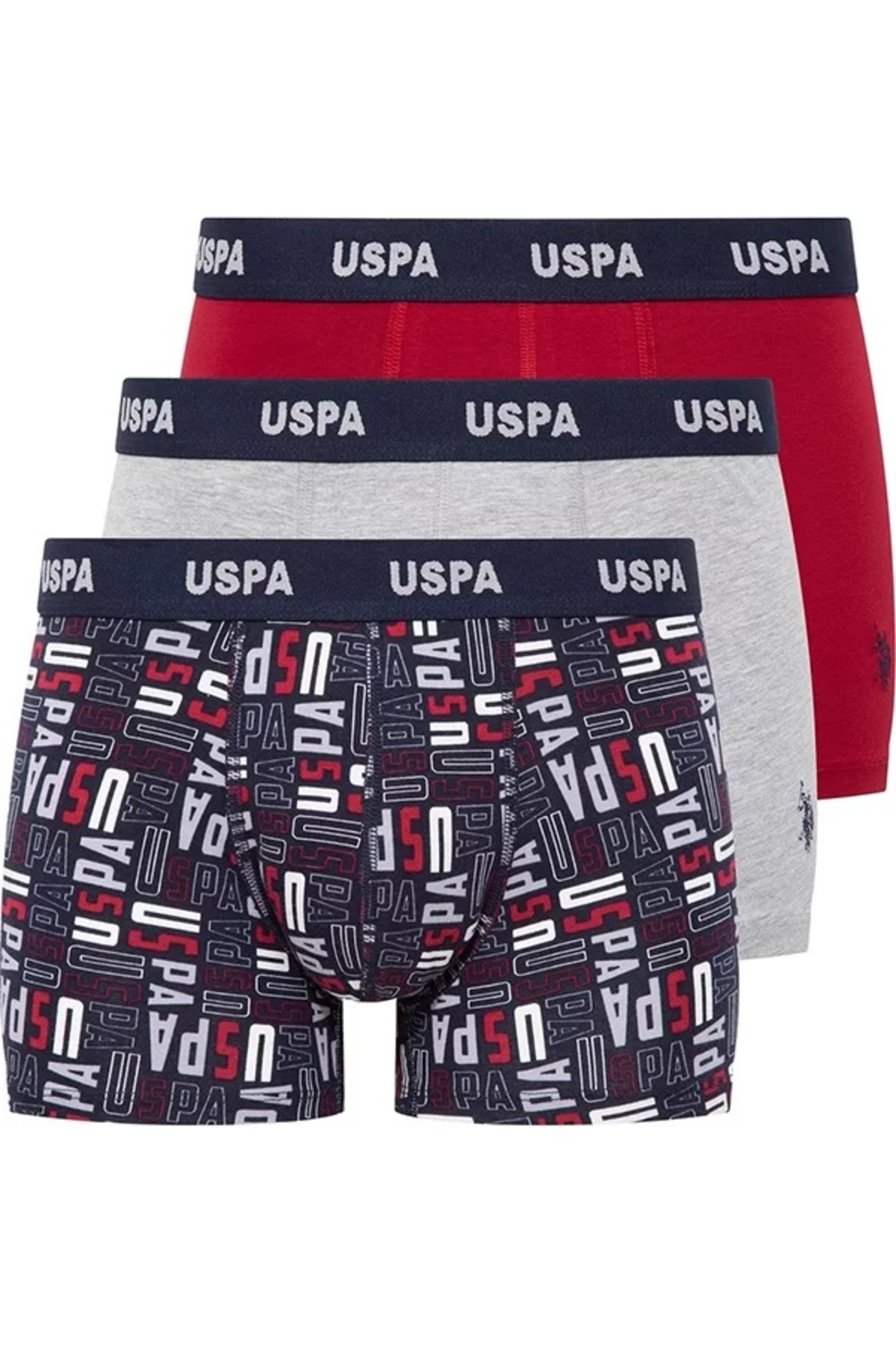 یو اس پولو شورت باکسر لیکرا مردانه 3 عددی