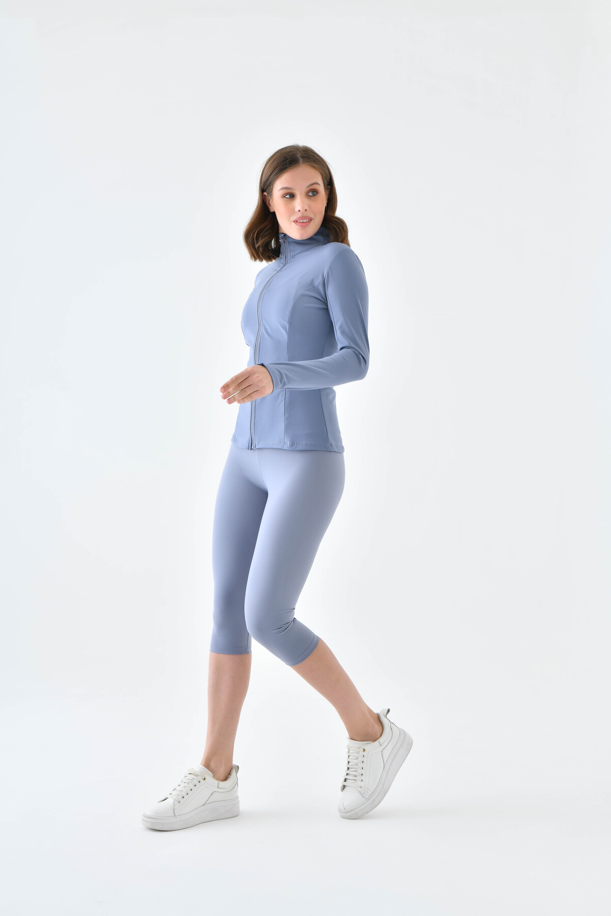 Swekc Kadın Spor CEKET Range Mom Slim Fith görsel 3