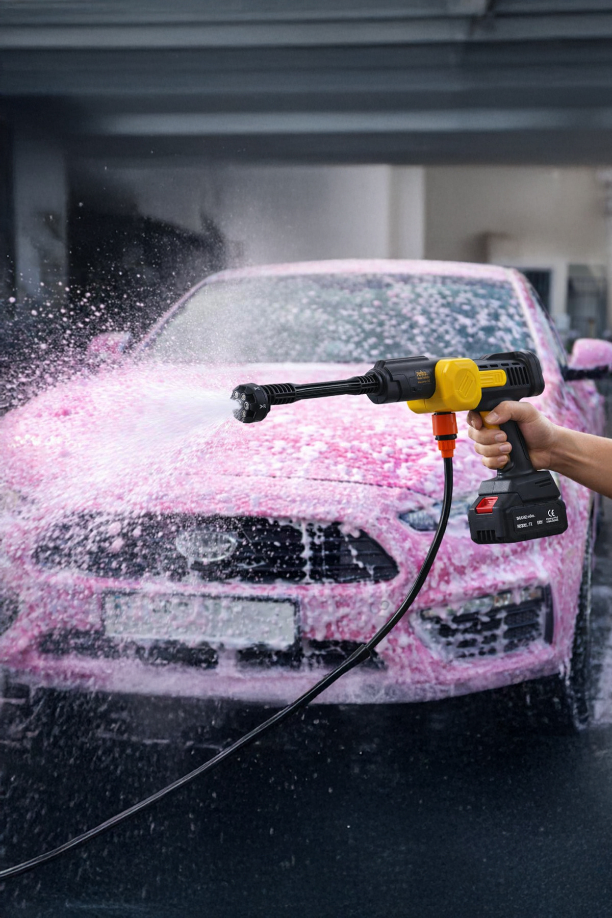 ROBO Turbo 2 Pembe köpük ve Eldiven hediyeli Yüksek Basınçlı yıkama makinesi