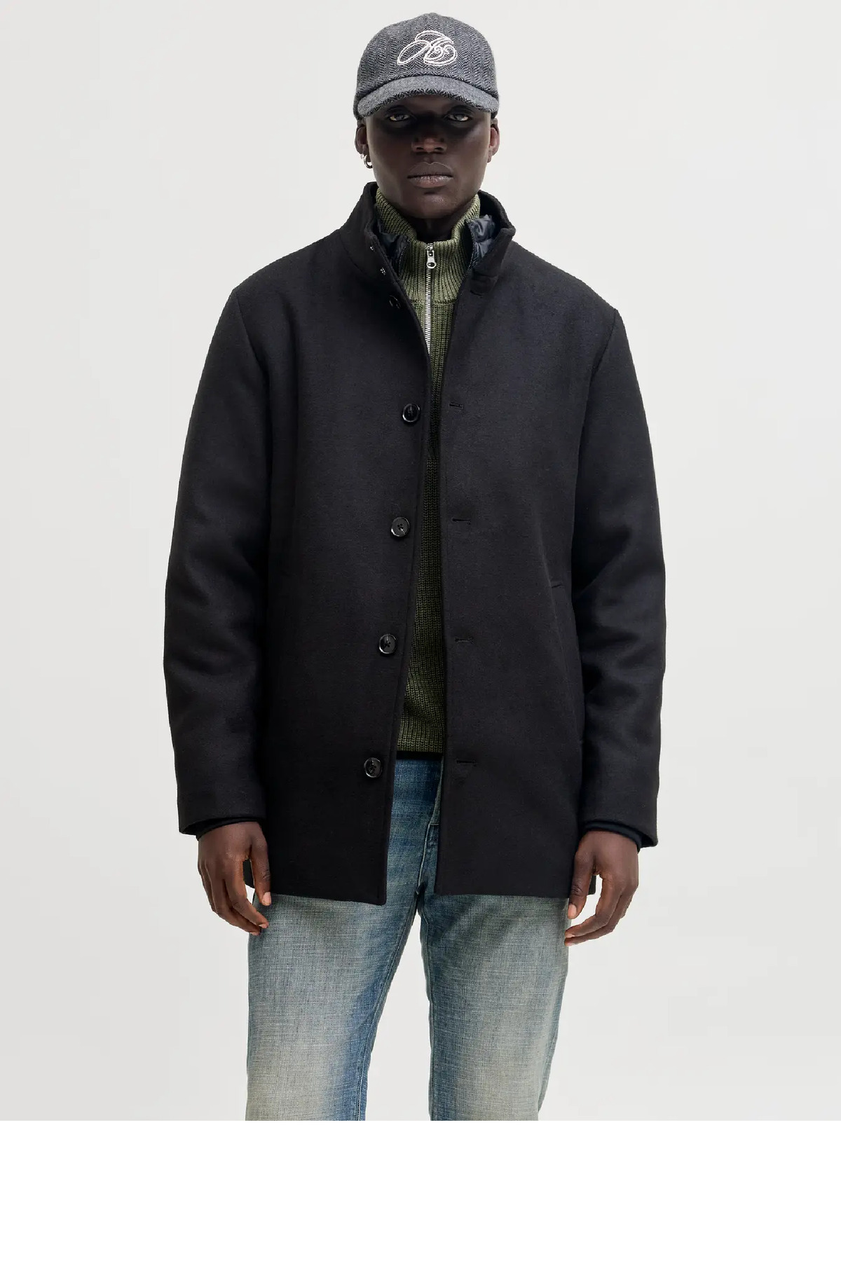 جک اند جونز کت و شلوار مردانه جک اند جونز مدل JJEDETROIT COAT STYD AW25