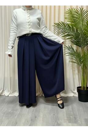Elikra PİLELİ ETEK PANTOLON LACİVERT