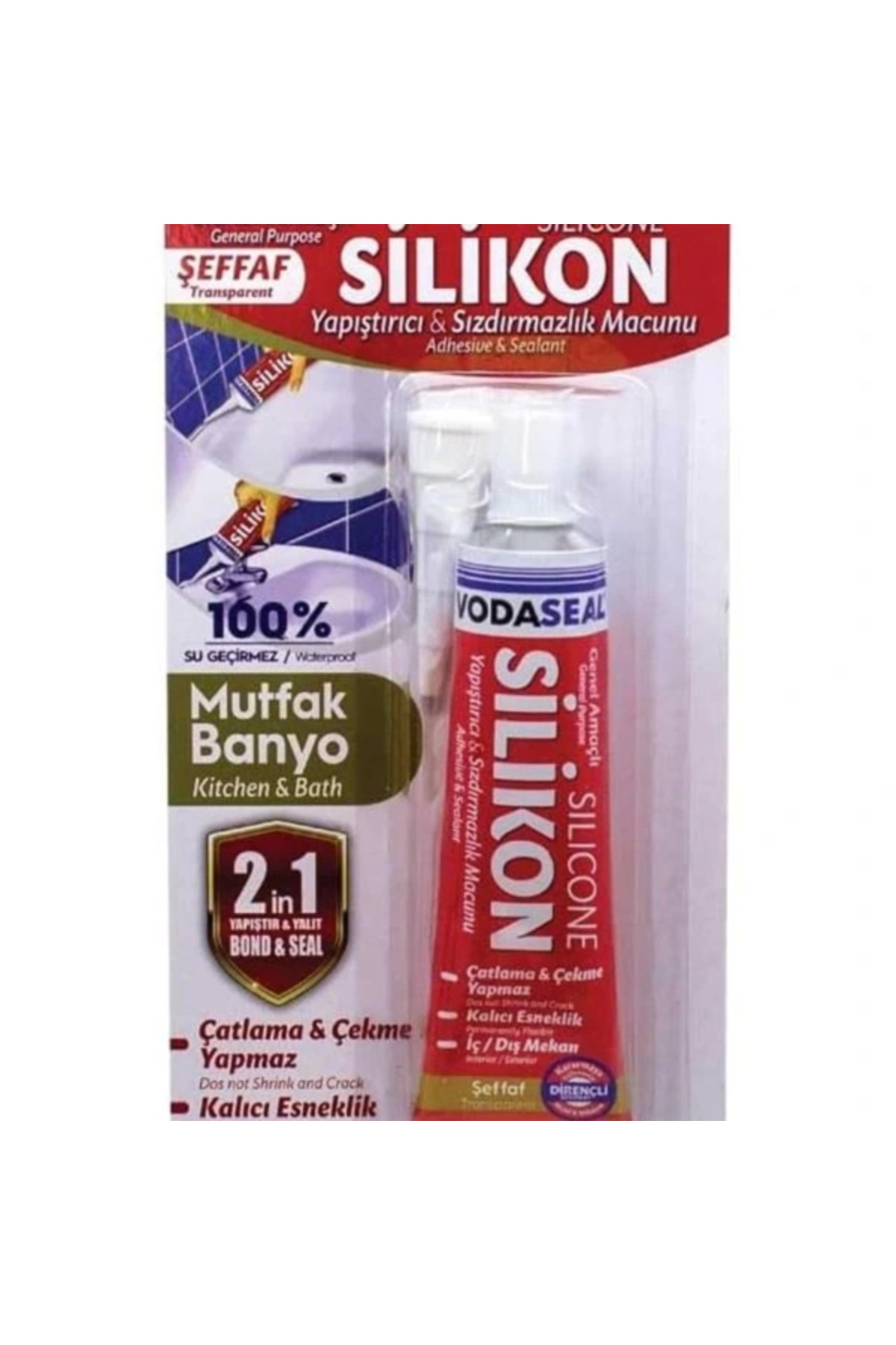 AyrStore 53.01.029 Tüp Silikon, 50g, Şeffaf