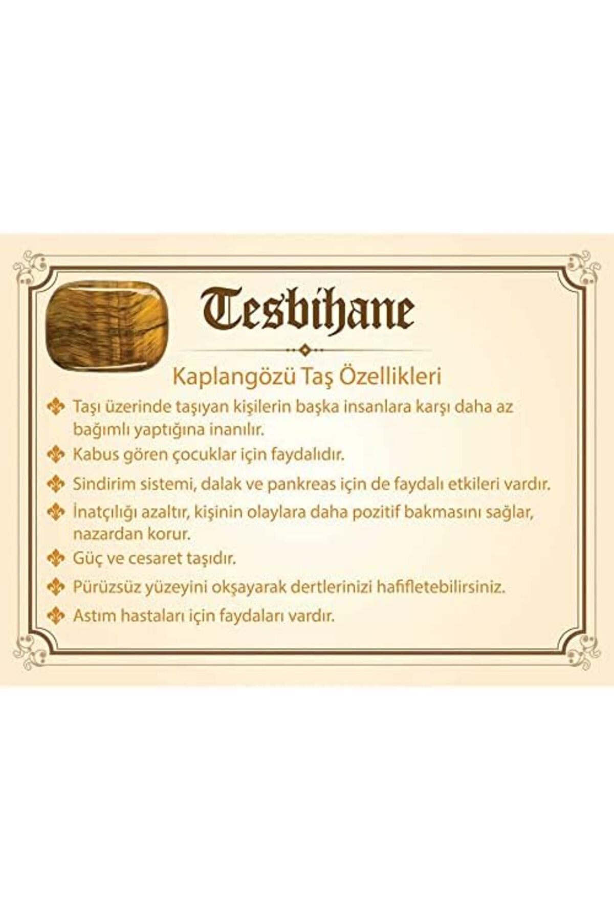 BRF BFSX 1000 Ayar Gümüş Kazaz Püsküllü Küre Kesim Kaplangözü Doğaltaş Tesbih (M-2) 1199837