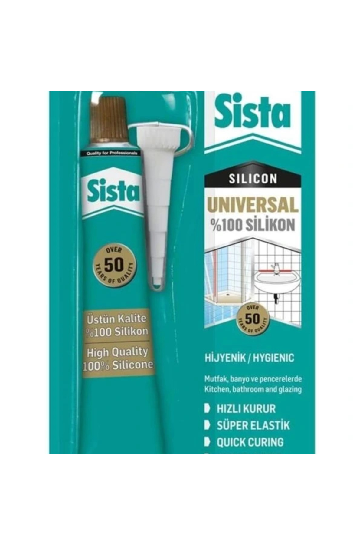 AyrStore Universal Silikon, Üstün kalite%100 Şeffaf Silikon, Mutfak, Banyo ve Pencereler İçin Hızlı