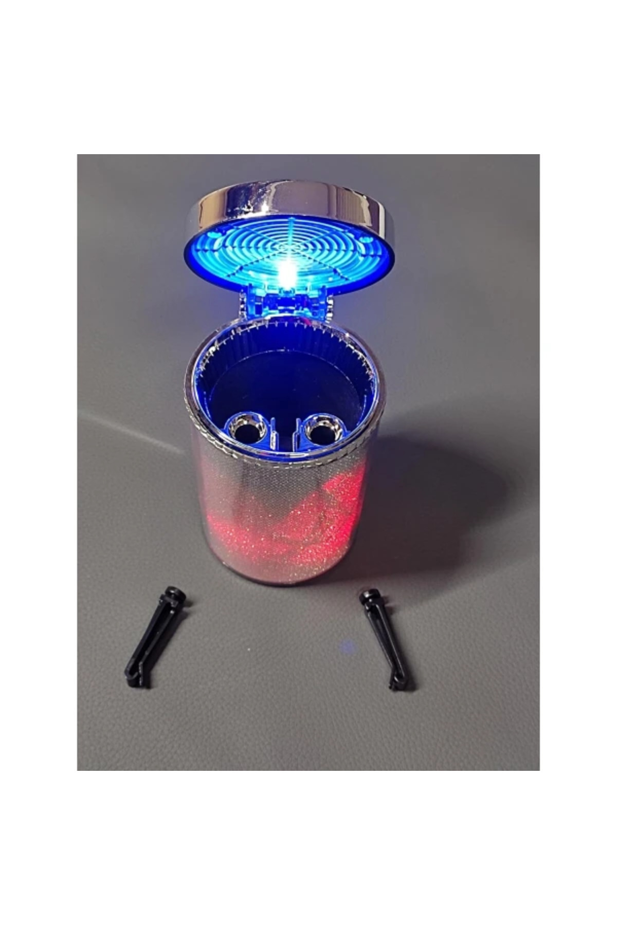 AyrStore Oto Küllük Renkli Işiltili Rgb Araç İçi Led Küllük 7 Işikli Havalandırmaya Takılabile