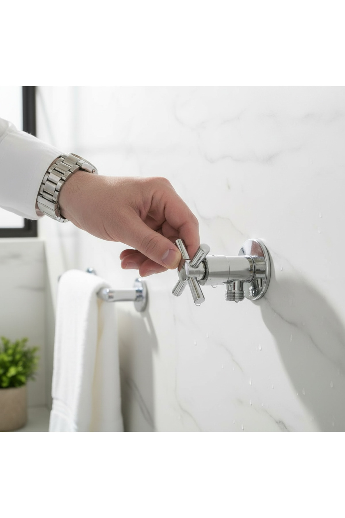 İSAOĞLU YAPI Taharet Musluğu Koç Pirinç Malzeme Taharat Musluğu Aç Kapa Sistem