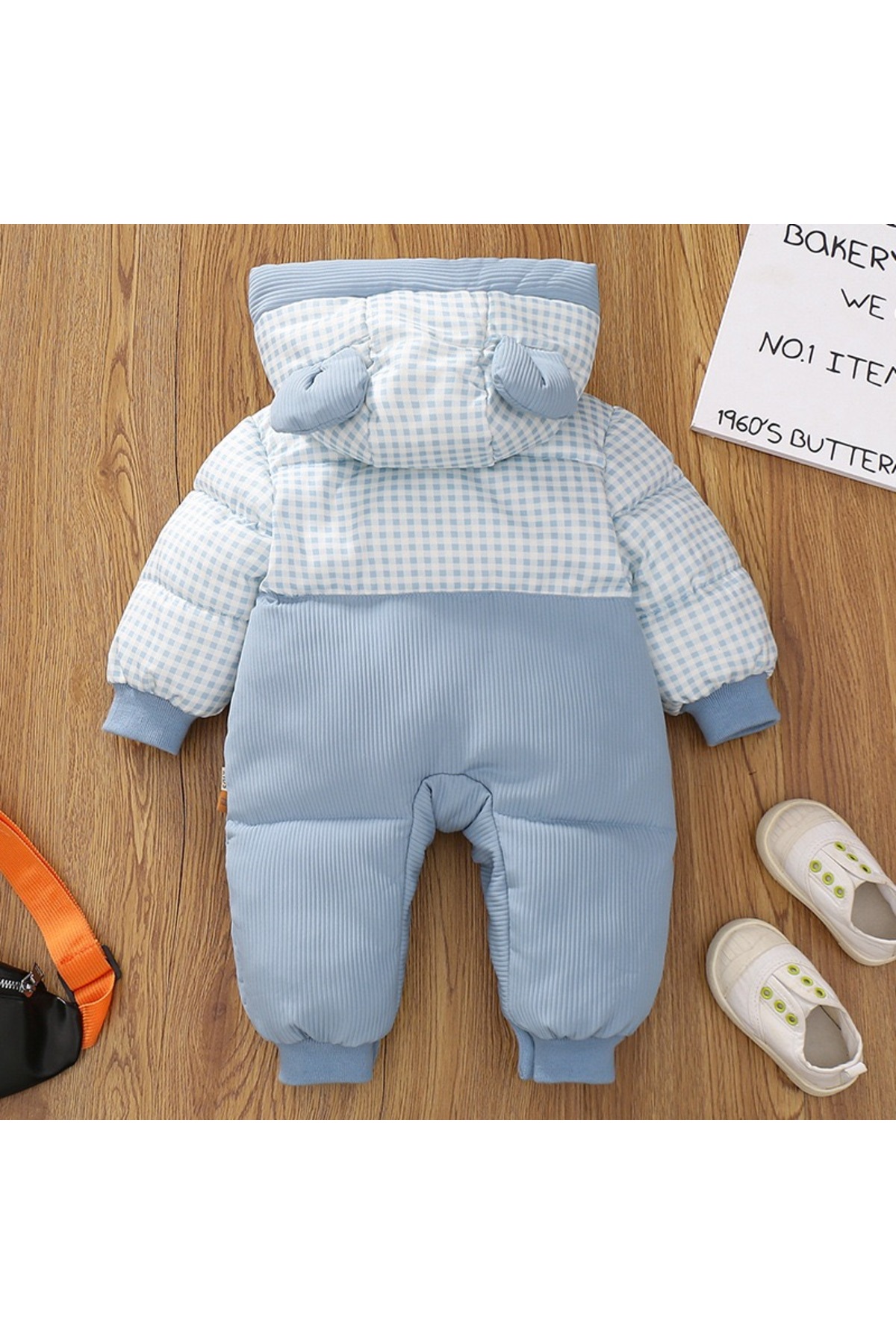 melisam.msg Kız Erkek Çocuk İçi Polar Kalın Sevimli Ayıcık Tulum Mont fotoğrafı 3 (önizleme)