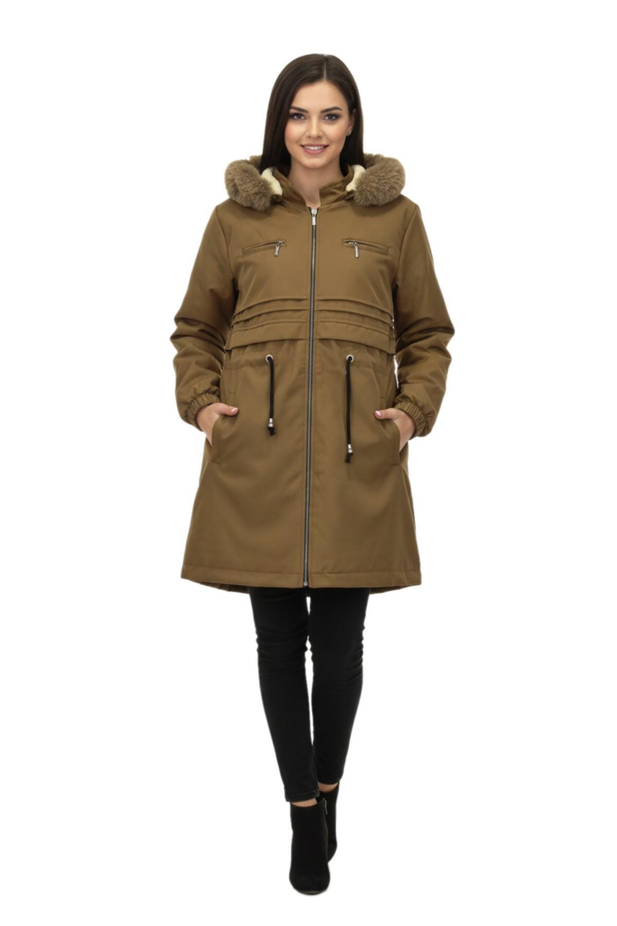 BAGLAN Kadın Kapüşonlu İçi Peluş Mont BGL-ST05027