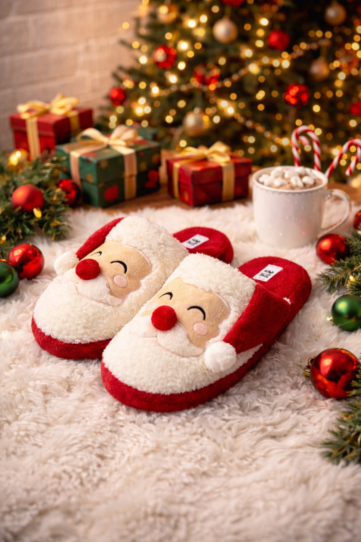 shop Noel Baba Yılbaşı Ev Terliği