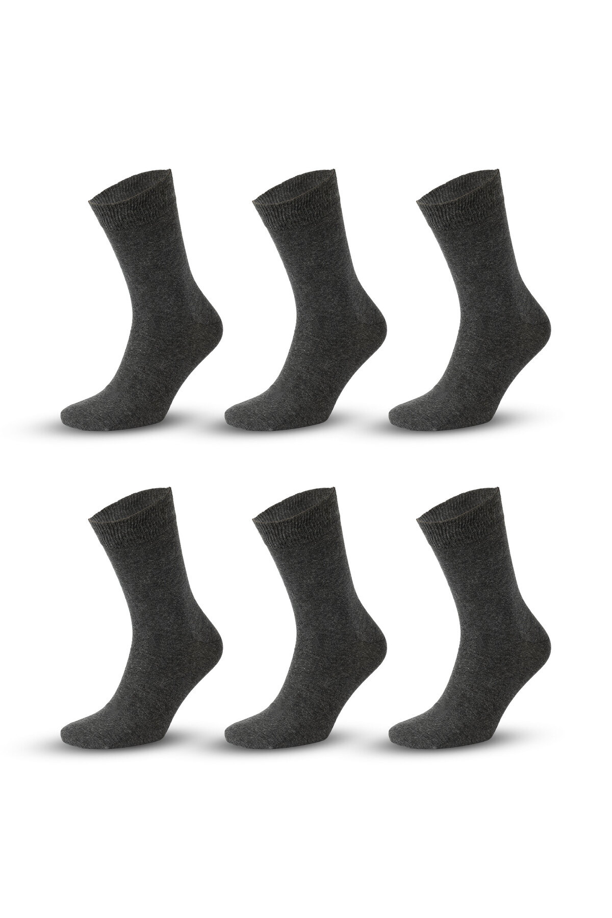 6 Pairs Premium Organic Cotton Seamless Classic Women Men Socks Black Office Socks