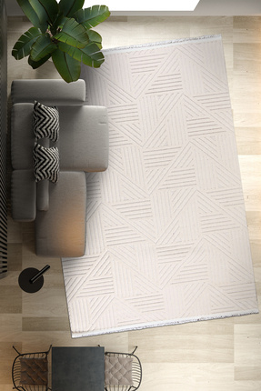 Halispecial Beyaz-Salon,Oturma Odası ve Koridor Halısı–Robot Süpürge Uyumlu-K...