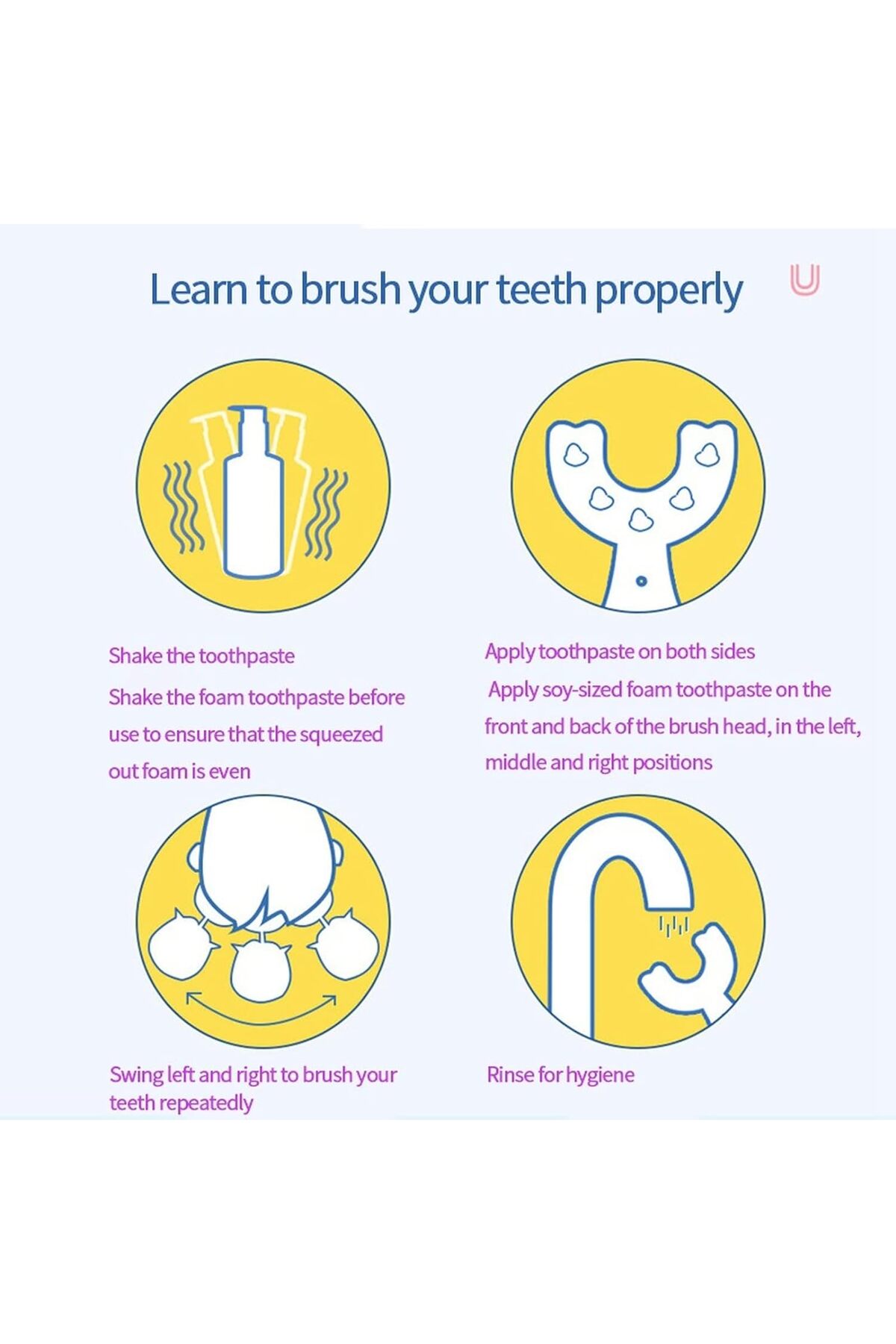 h.t sağlık 2 Adet - 6-12 Yaş Çocuklar için 360 derece Manuel Diş Fırçası fotoğrafı 7 (önizleme)