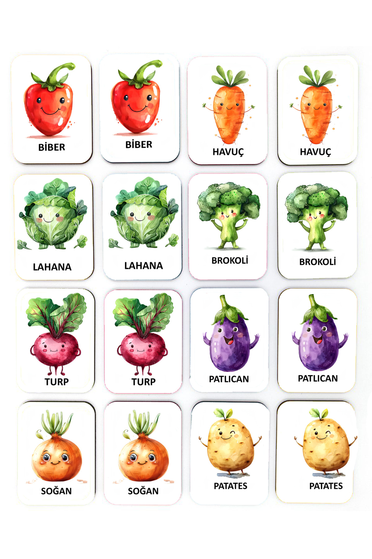 kutuTR Sebzeleri Öğreniyorum Ahşap Eşleştirme Kartları – Hafıza ve Zeka Kartları Dikkat Oyunu fotoğrafı 4 (önizleme)