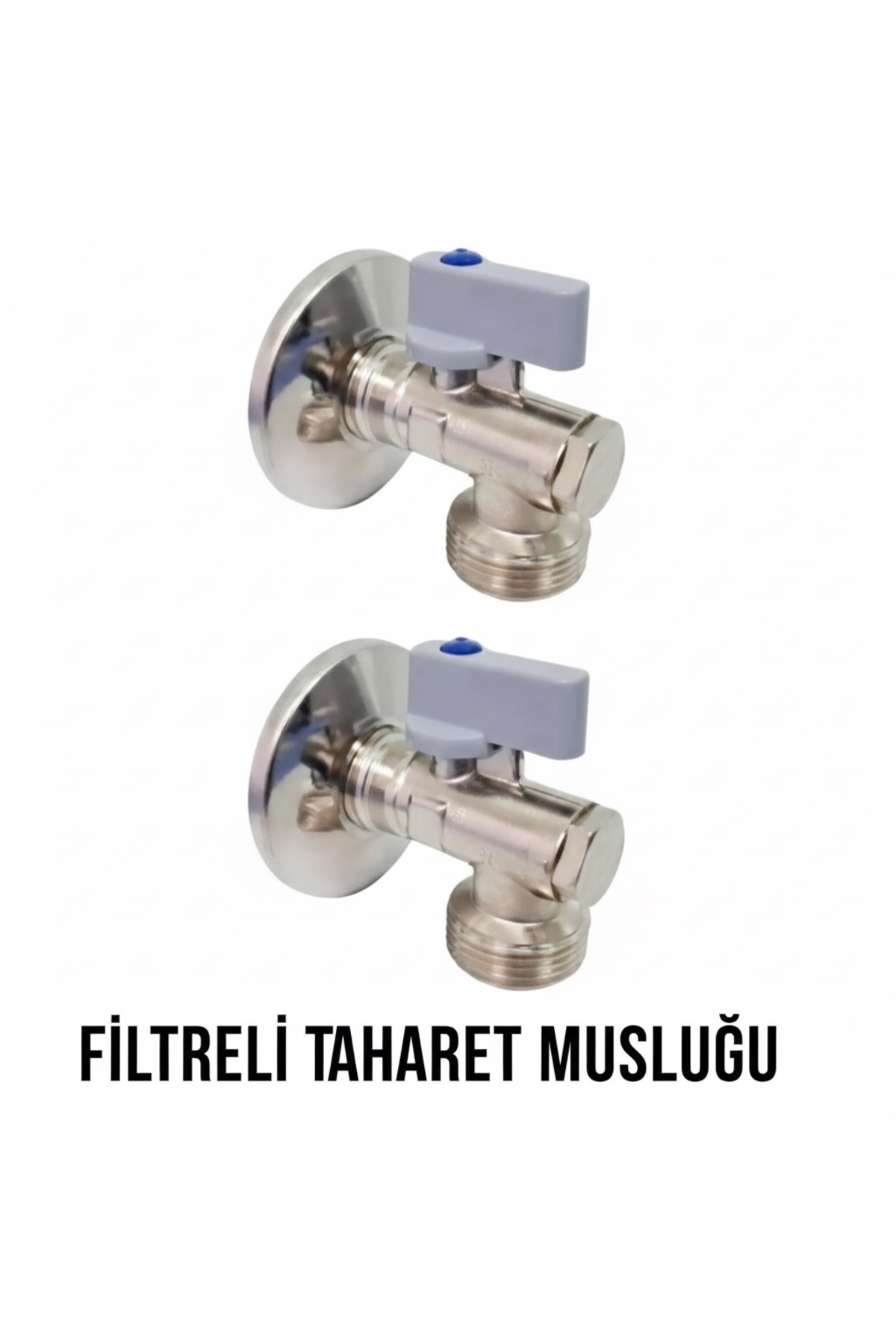 NO BRAND Koçtaş Basic Çift Çıkışlı Filtreli Taharet Musluğu - Krom Kaplama Ara Musluk Seti