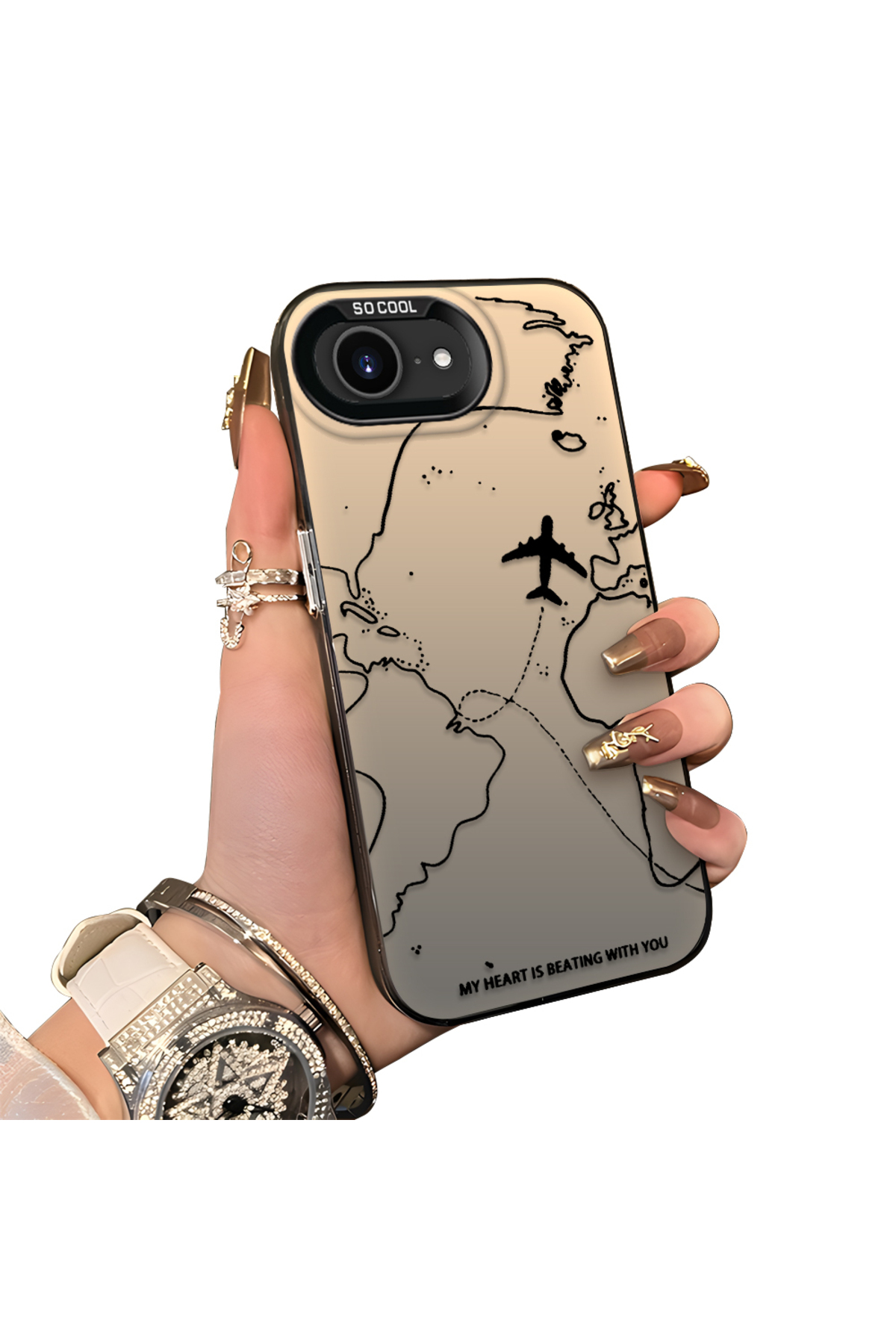 hard Acrylic Back Silicone Edge Lens Protection Case Compatible with iPhone 16e/17e