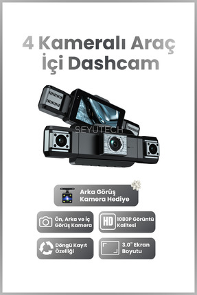 SEYUTECH Araç İçi Hd Kamera 4 Kameralı Wifi Özellikli 1080P Full Hd Gece Görü...