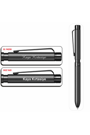 Scrikss İsminize Özel 83 Trıo Sport Mat Siyah Multifonksiyon Kalem