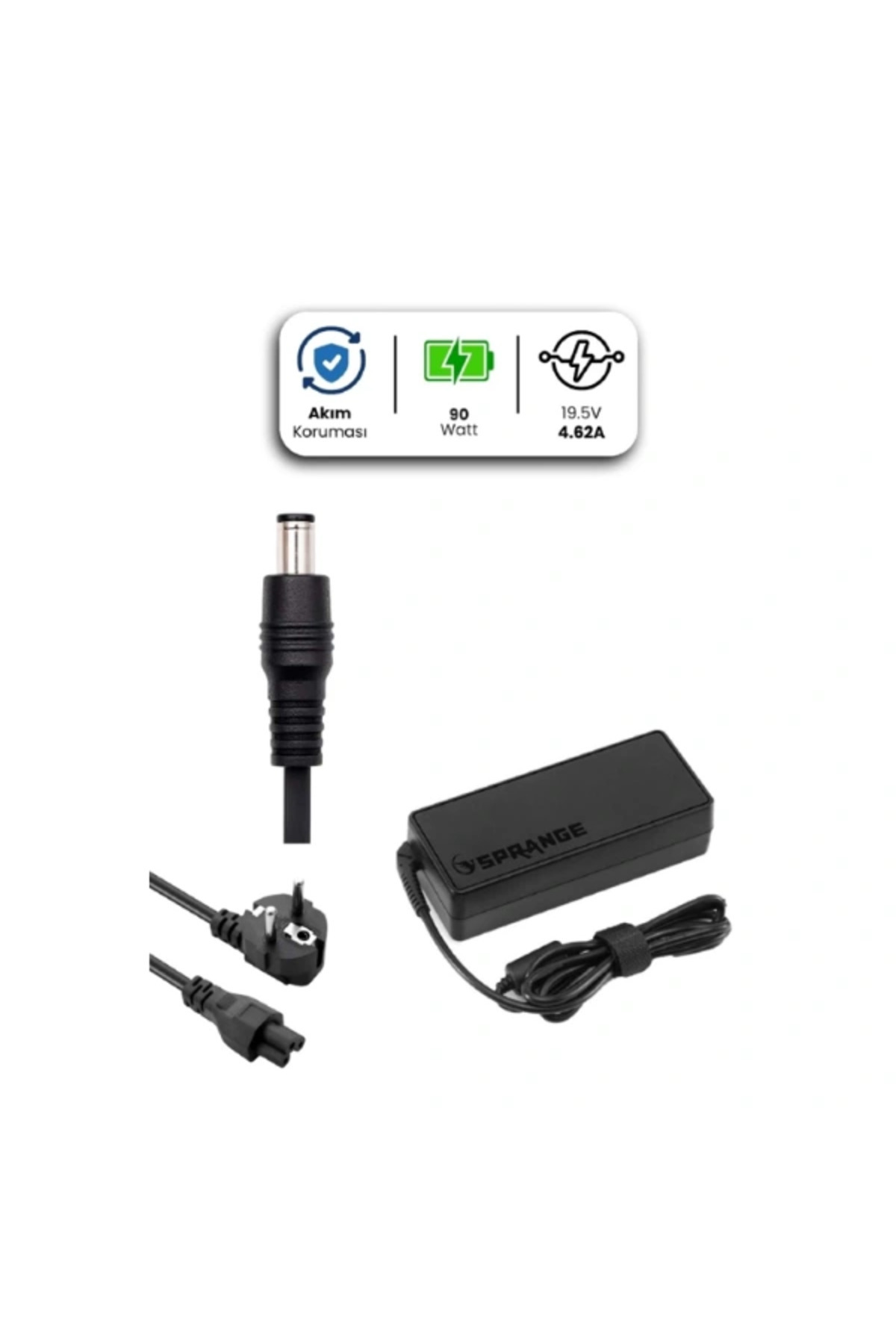 CT STONES 19.5V 4.62A 4.5 * 3.0Mm 90W İçin Laptop Adaptör
