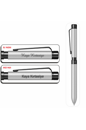 Scrikss İsminize Özel 83 Trıo Sport Gümüş Gri Multifonksiyon Kalem