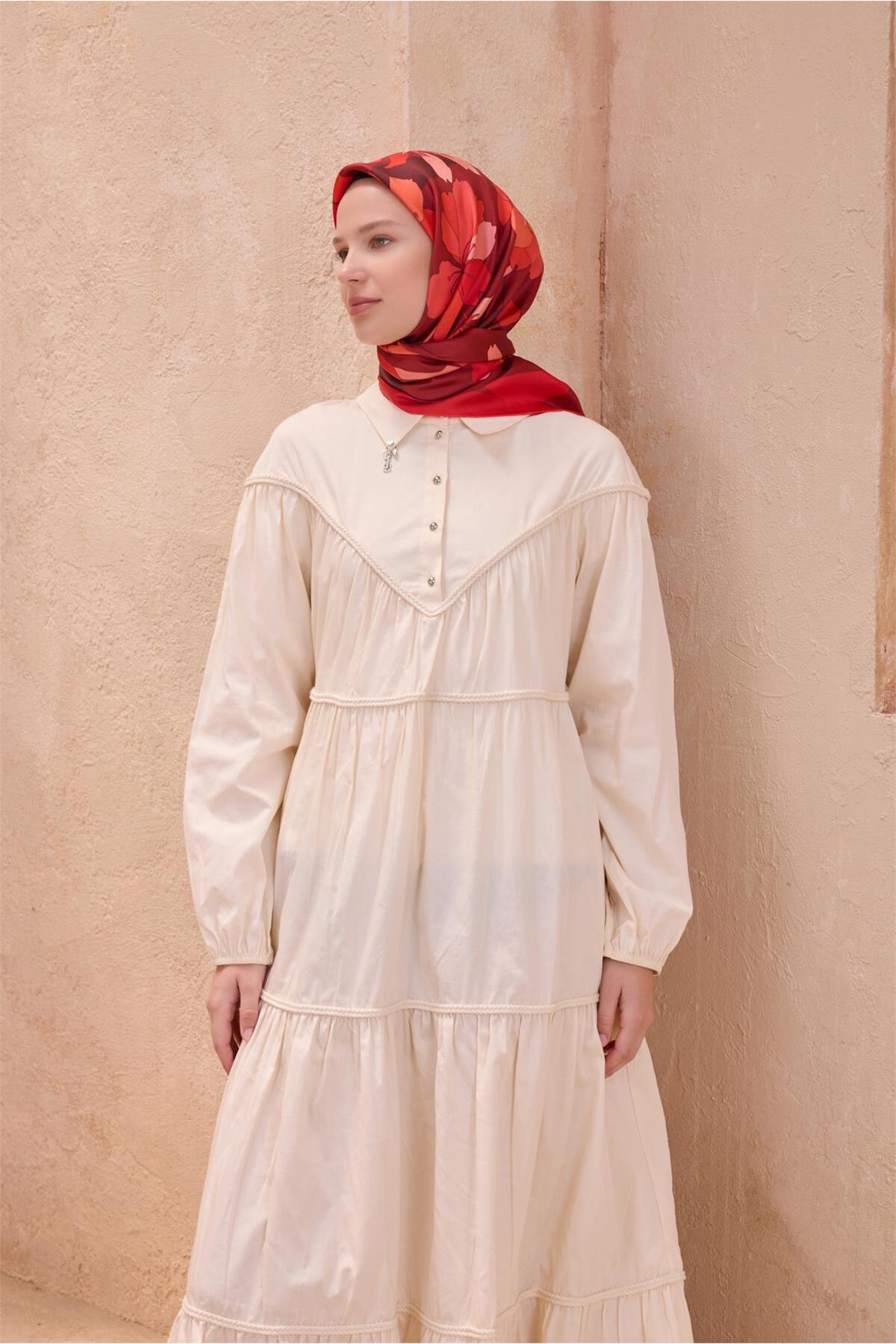 ÇIÇEK DESEN İPEK EŞARP 4100D TWILL