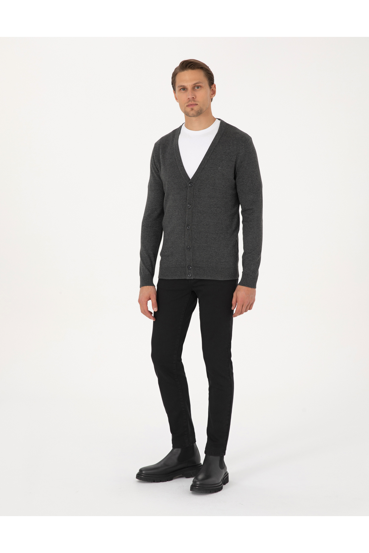 ژاکت کشی مردانه راسته آستین استاندارد | پیر کاردین Pierre Cardin 50317330 - تصویر 4