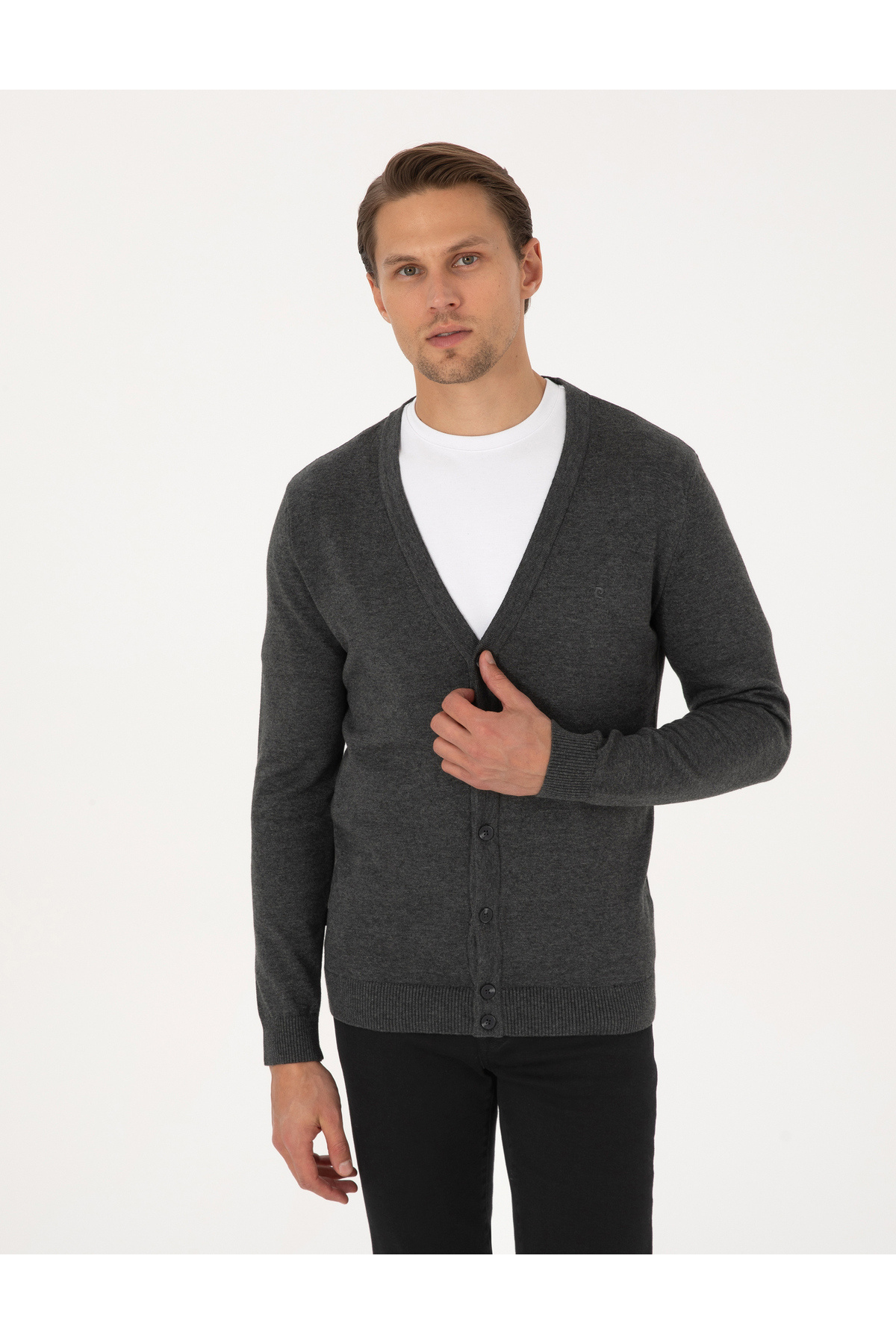 ژاکت کشی مردانه راسته آستین استاندارد | پیر کاردین Pierre Cardin 50317330 - تصویر 3