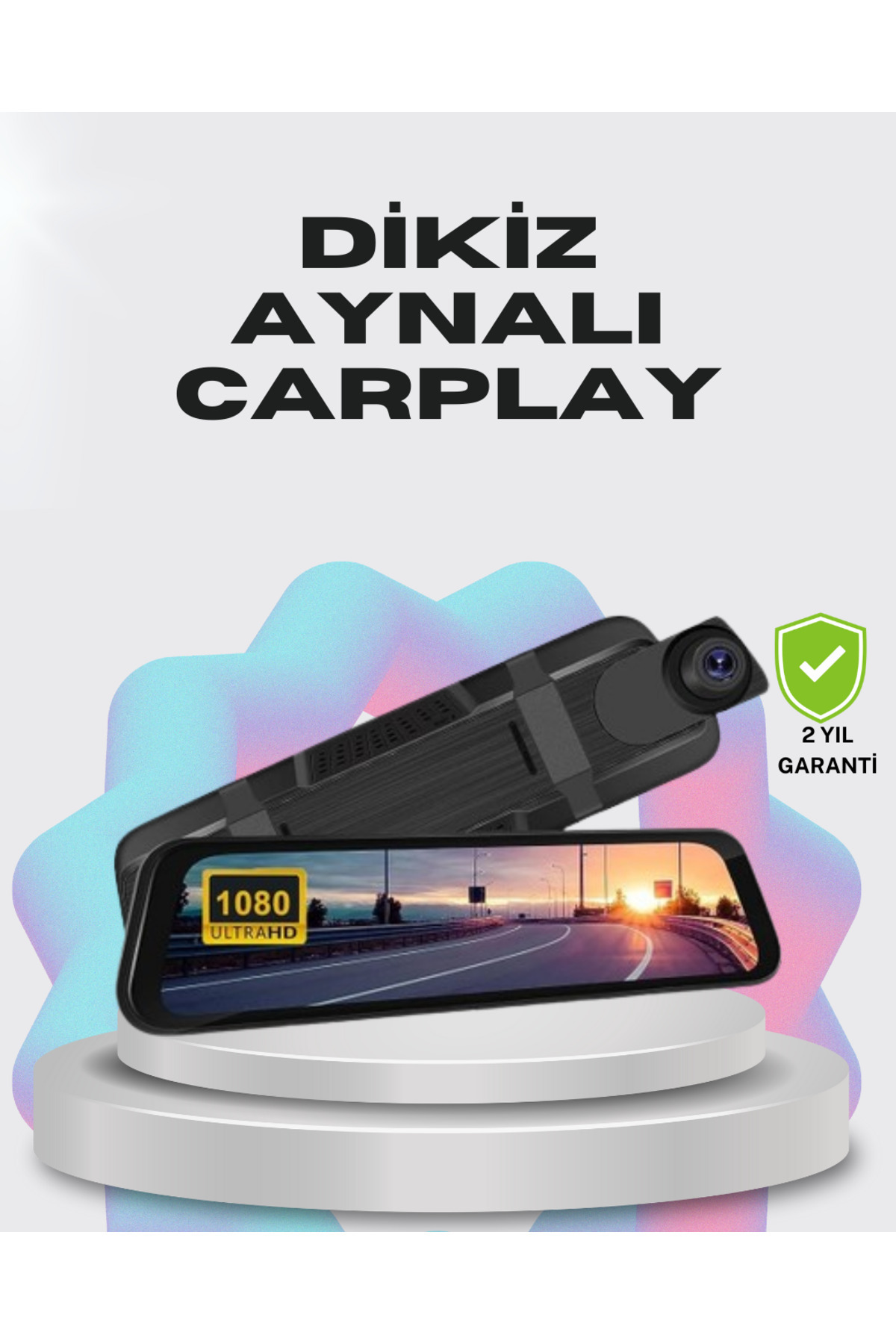 doremodam 1080P Çift Kameralı Dokunmatik Dikiz Aynası G Sensörlü