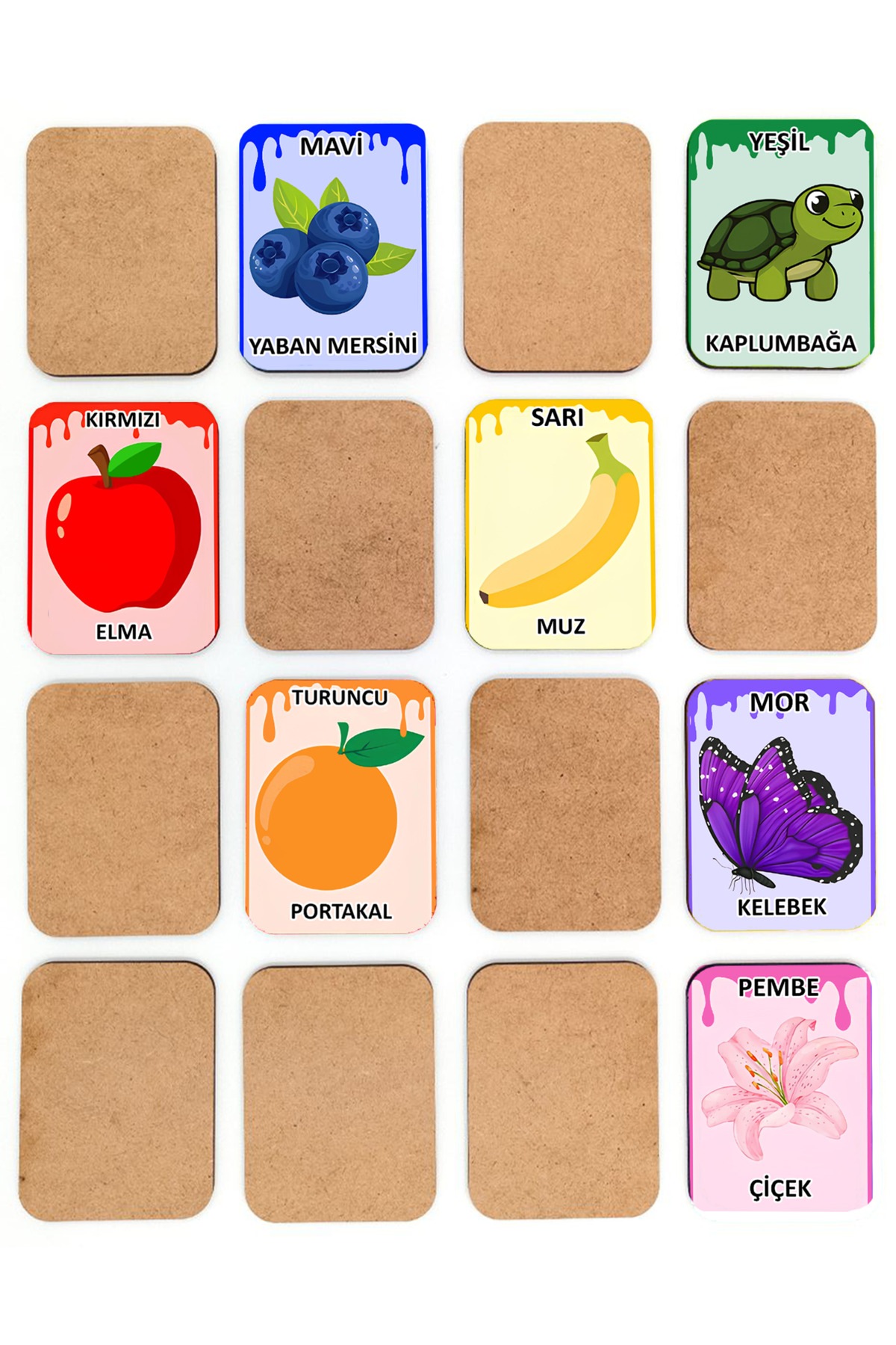 کارتهای آموزشی یادگیری رنگ برای کودکان – بازی تطبیق رنگ و اشیاء – پیشدبستانی