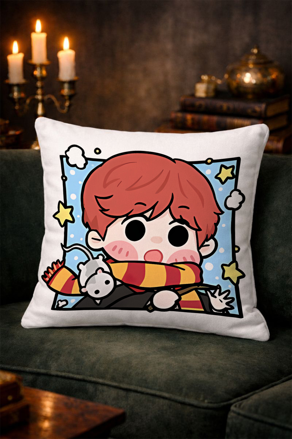 Cute Harry Potter Printed Pillow Case Soft Fabric Double Sided Digital Printing 43x43 Single