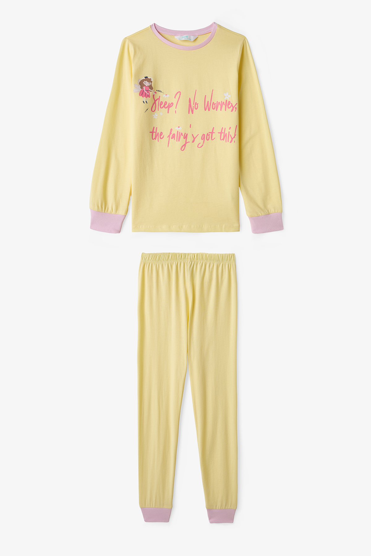 Penti Mavi Kız Çocuk Sleep Fairy Uzun KolluPamuklu 2'li Pijama Takımı fotoğrafı 5 (önizleme)