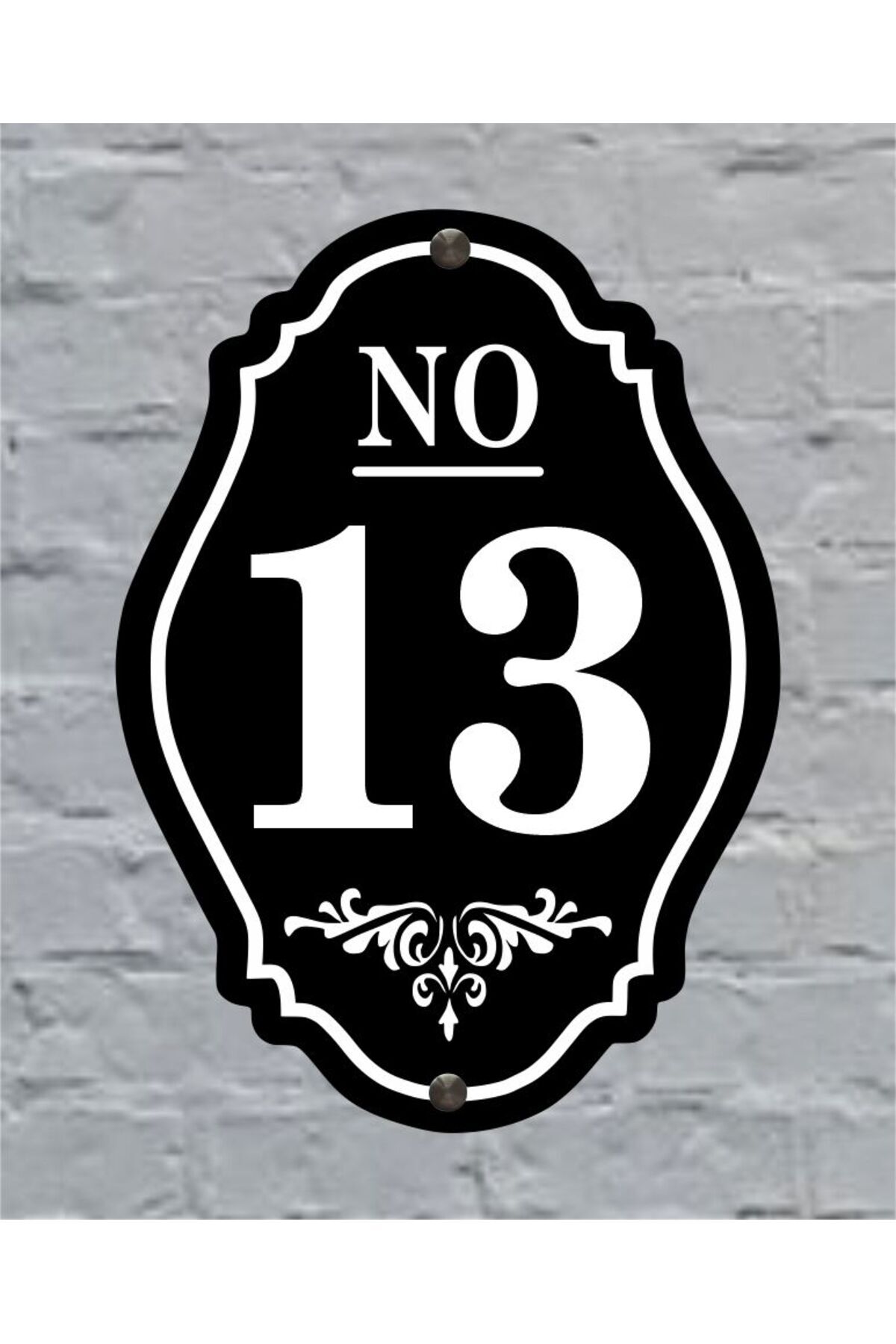 Site-Apartment-Door-Fork-wall NUMBER 25x18CM OUTDOOR number 13 THIRTEEN