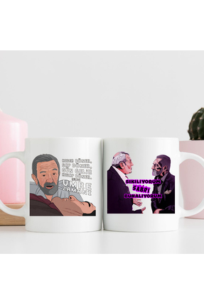 TAKIFİX Kolpaçino-Sabri Abi Replikleri 2 Adet Kupa Bardak-Baskılı Hediyelik K...