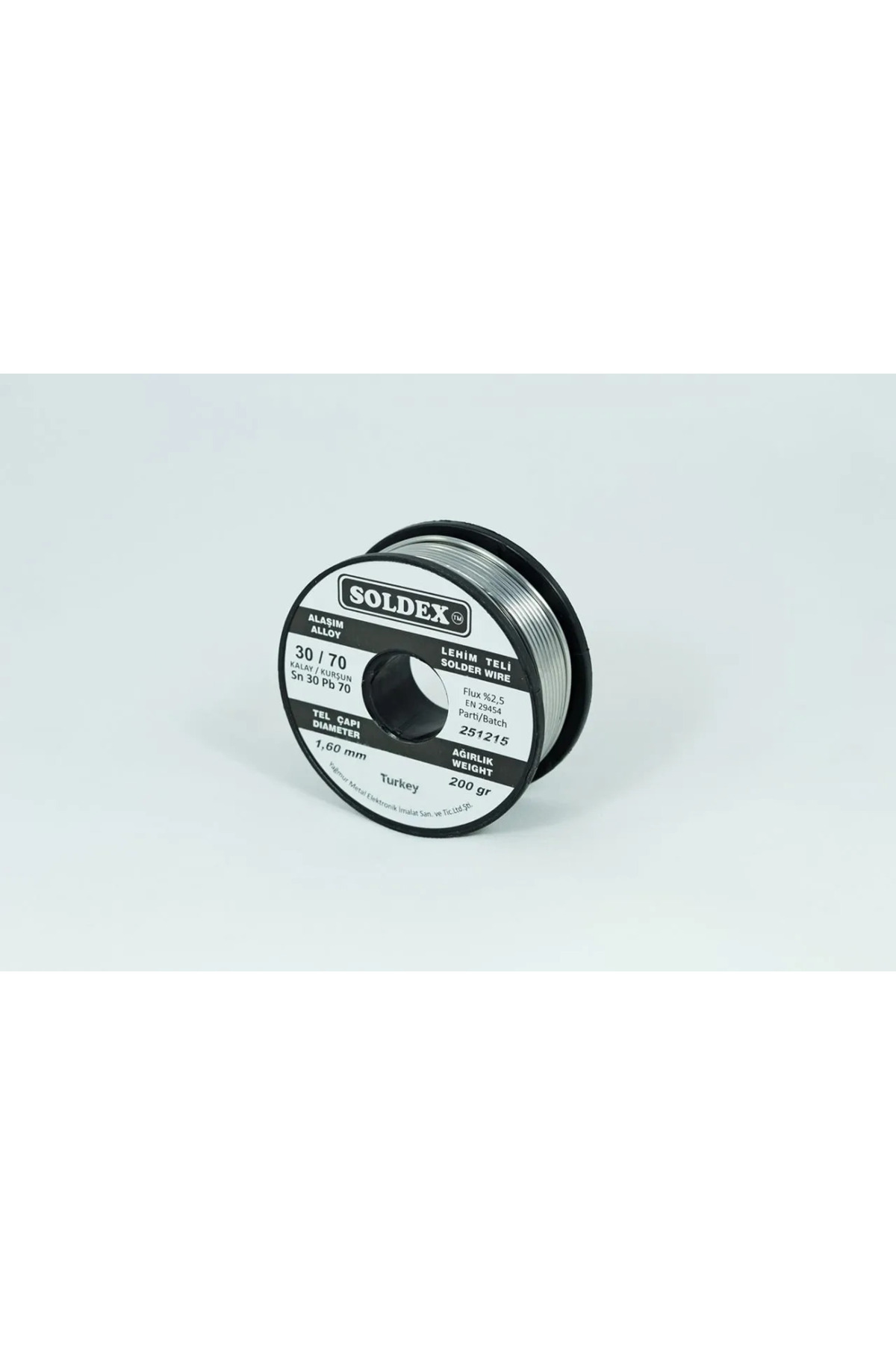 ENSAR GİYİM 30-70 Lehim Teli 200 Gr 1,6 Mm Sn:30 - Pb:70
