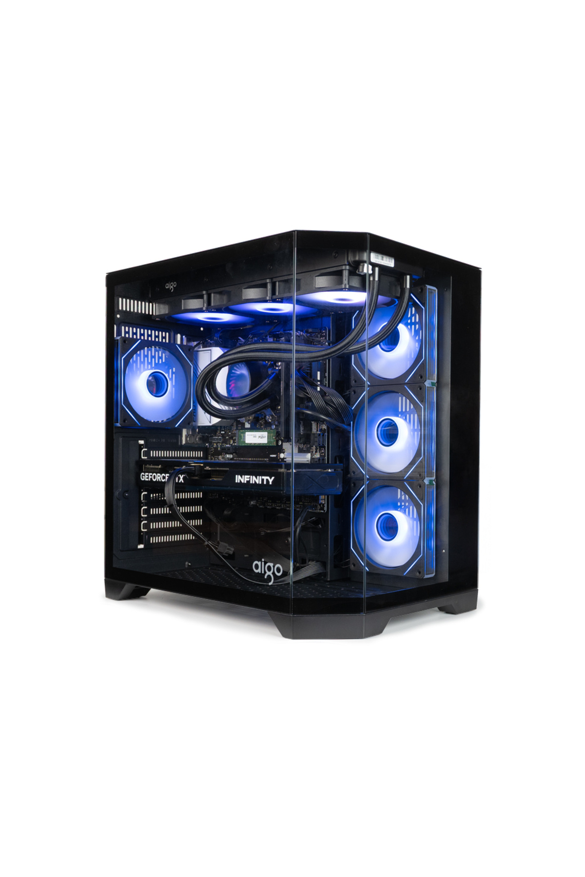 Aigo Darkflash FT418 Pro AT-750W 80+ Bronze Usb3.0 4×12CM Fan Siyah Atx Oyuncu Kasası