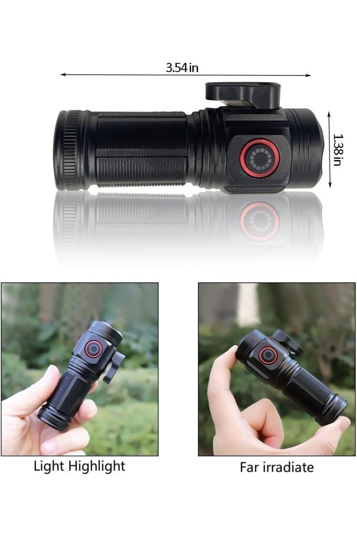 BRF BFSX 2600 Lümen Mini El Feneri – 5 Modlu, Su Geçirmez Metal Kasa, Type-C Şarj Girişli, Mıknatıslı Ta