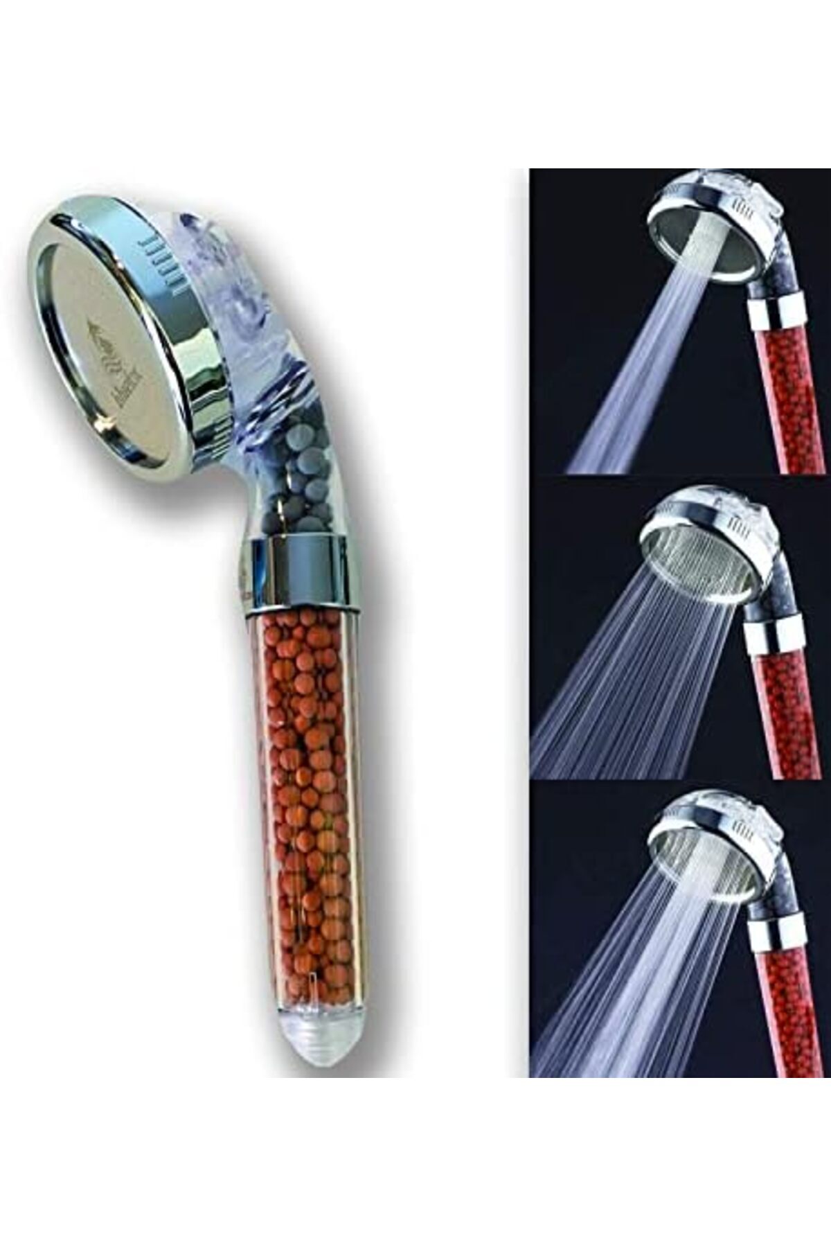 BRF BFSX Arıtmalı Tasarruflu Duş Başlığı - 3 Fonksiyonlu Püskürtme Modları,%200'e Kadar Artan Su Ba