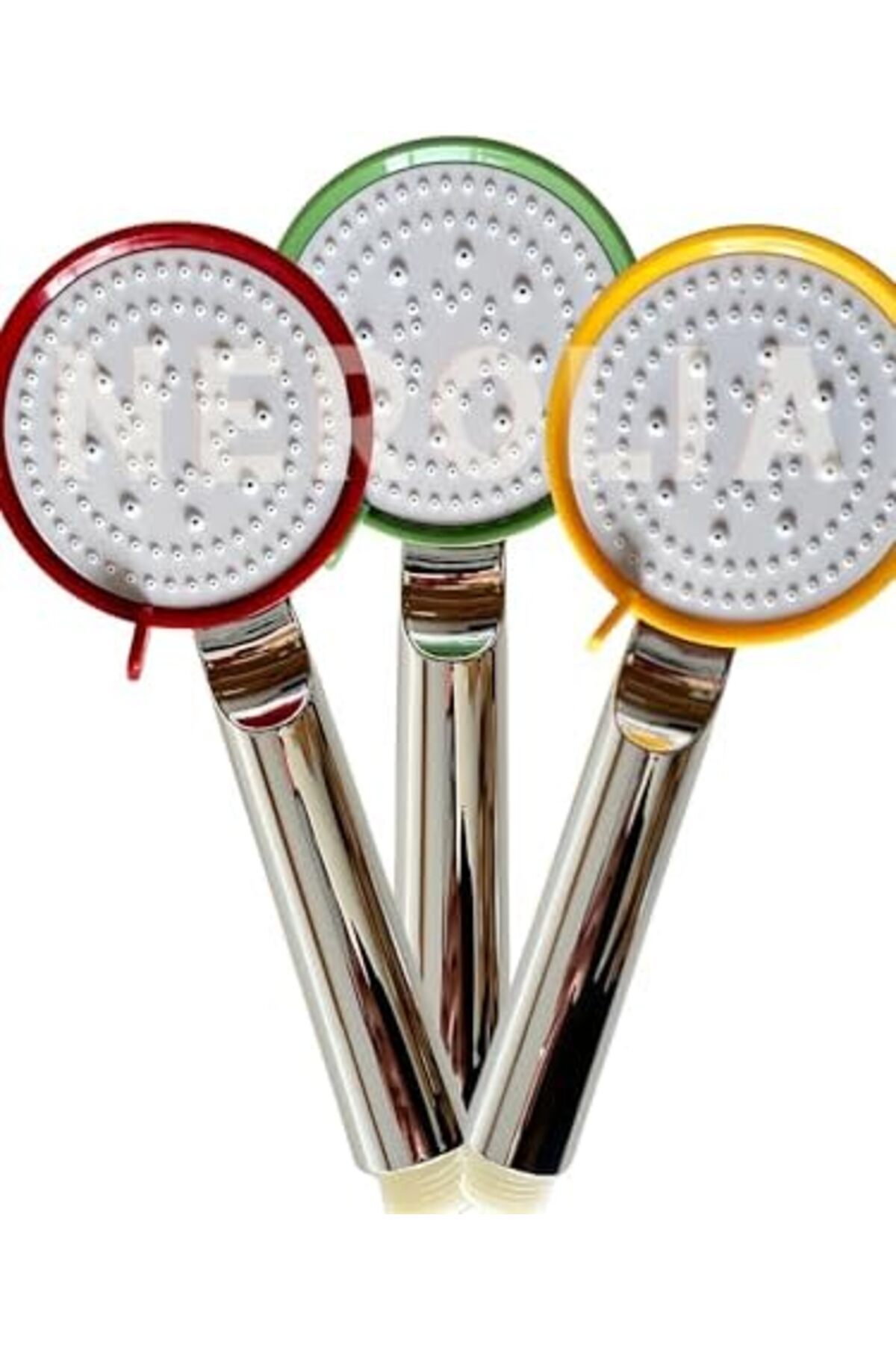 BRF BFSX Turbo Yüksek Basınçlı Duş Seti - Su Tasarruflu Masaj Başlığı ve PVC Banyo Hortumu ile (Renk Aso