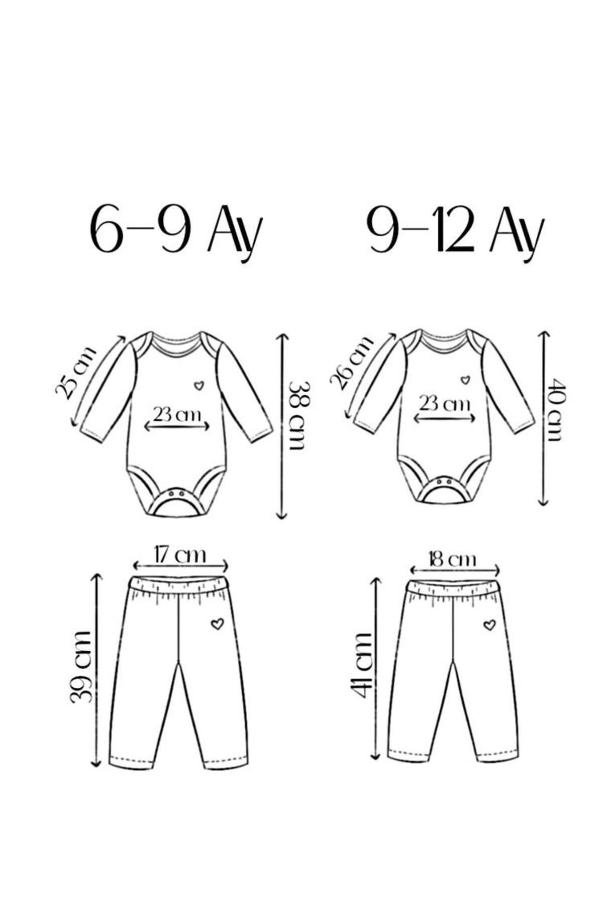 Zezig Bow Line %100 Pamuk Organik Baskı Body Pantolon Takım fotoğrafı 2 (önizleme)