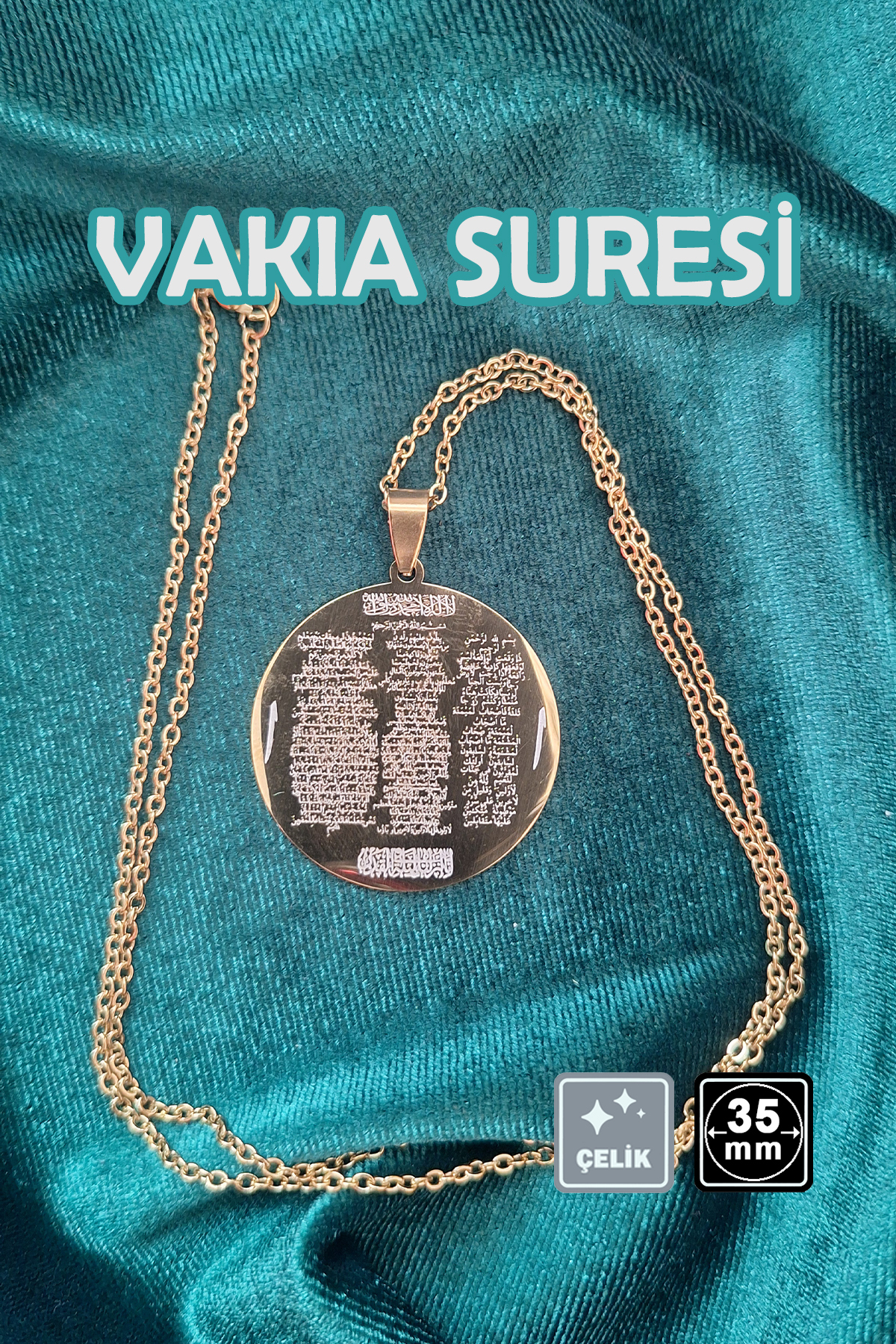 🙏Vakaa Surah Steel Necklace 🎨 Gold Color
