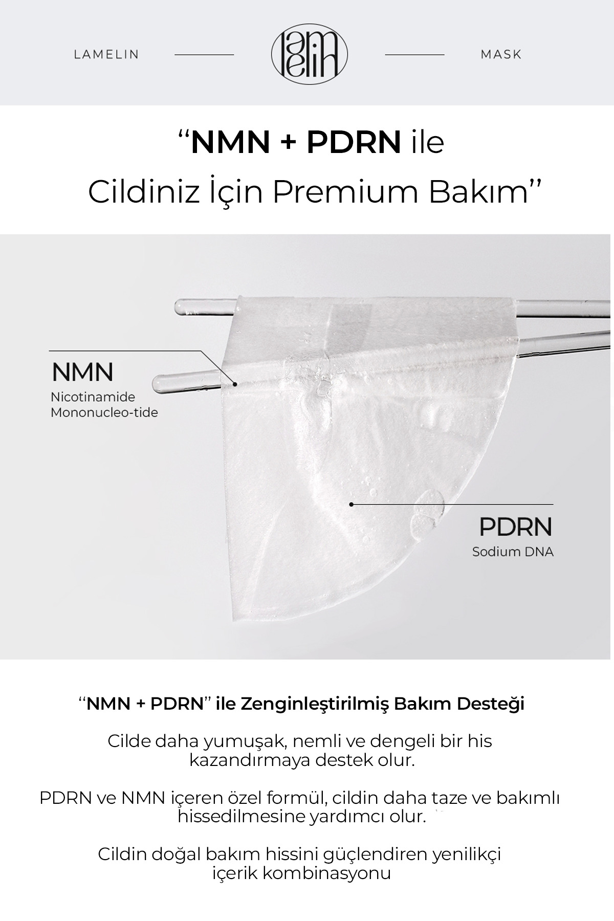 NMN VE PDRN İçeren Yoğun Bakım Maske Seti 5 Adet NMN+ PDRN BIOTOX Mask Sheet — 8800248334677 — تصویر 4 از 8